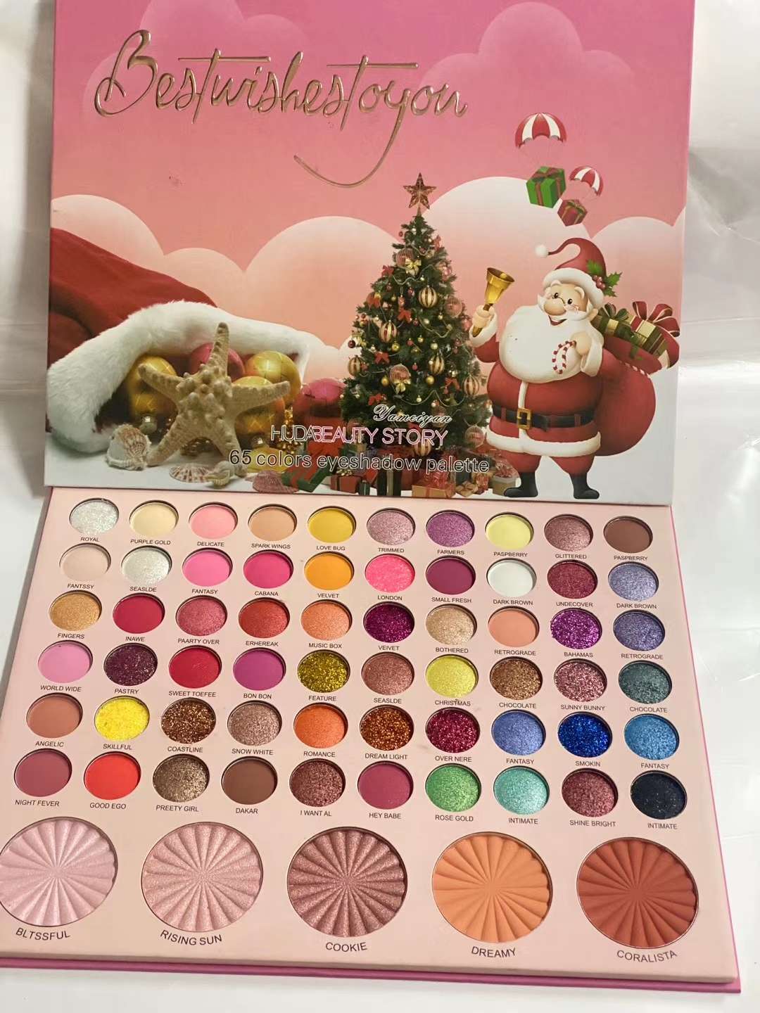 Christmas Edition Eyeshadow 56 Color Eyeshadow Tray No Fly Powder Lasting Easy Color Fashion All-In-One Eyeshadow undefined