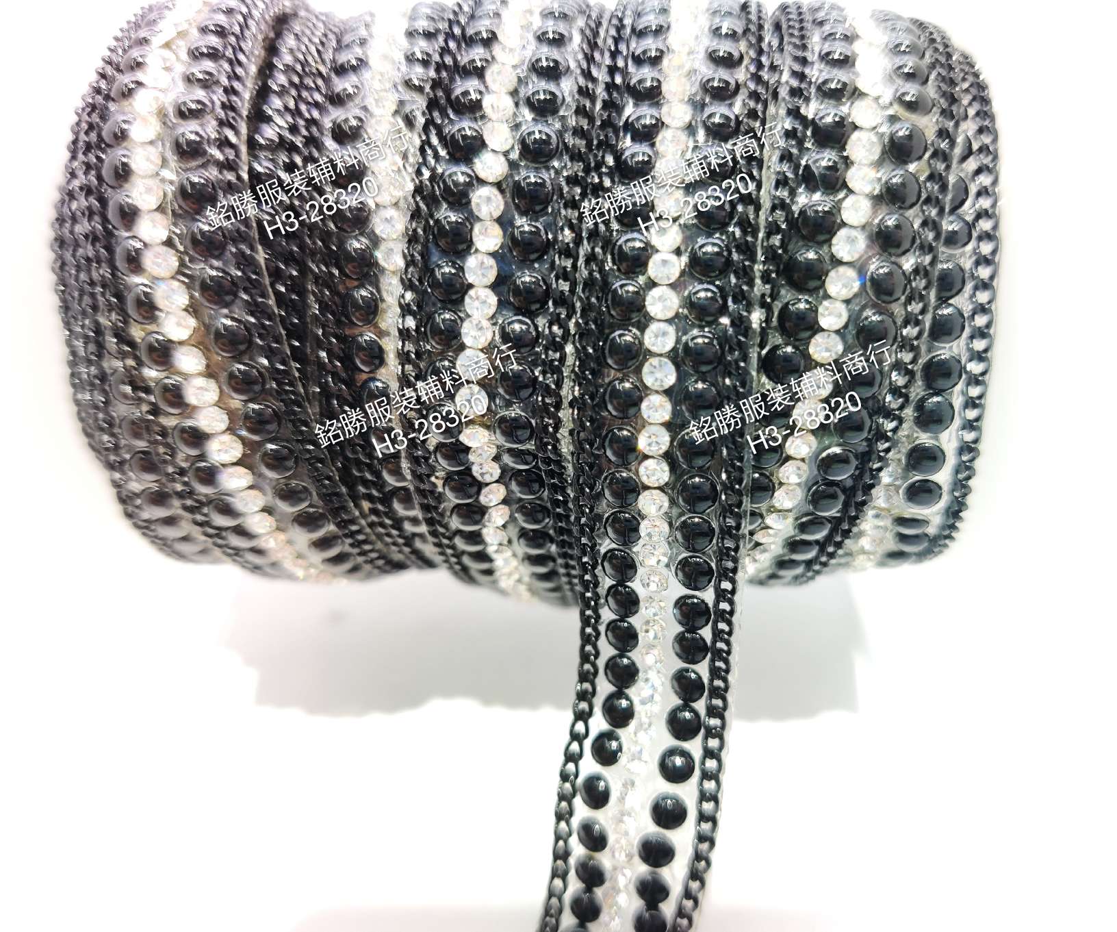 DIY DIY code chain for rhinestone glass crystal black ceramics