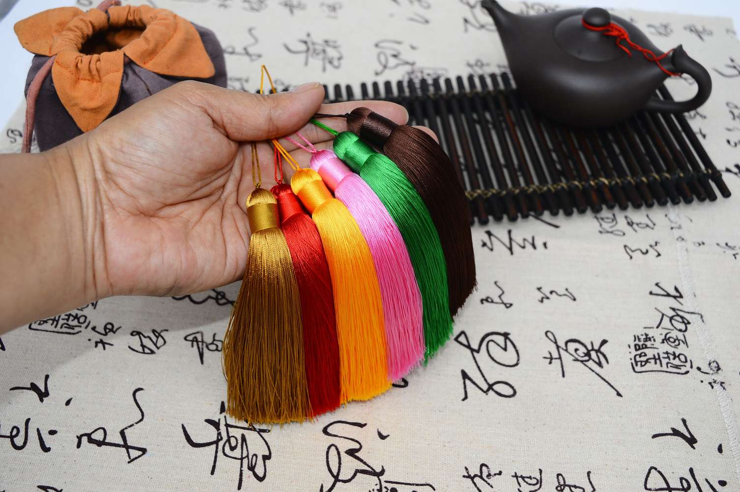 流苏/腰绳流苏/窗帘流苏/腰带绳/拉丁舞服白底实物图