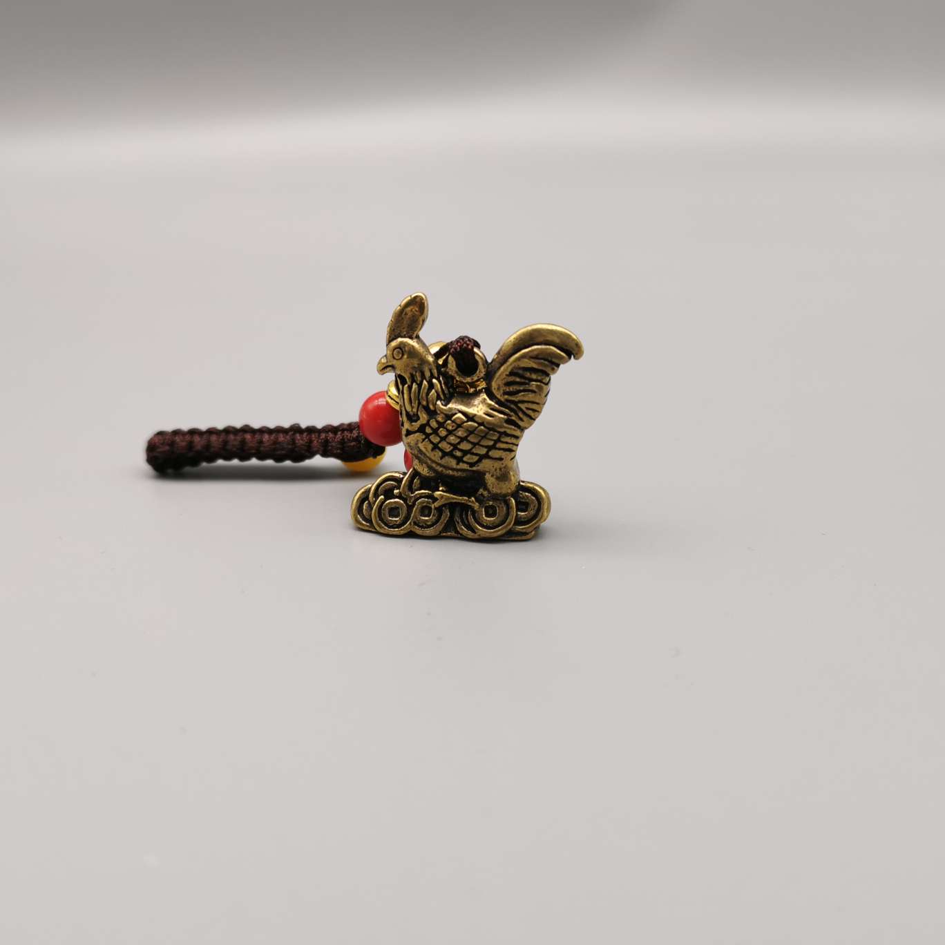 Keychain, cabbage, six-character bell, coiled dragon, small incense burner, small rooster, ingot, snake head, animal pendant undefined