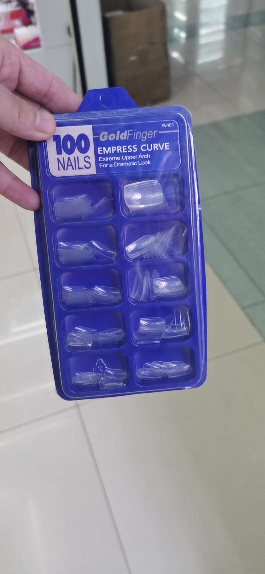 Fake nails blue box nails 100 pieces thumbnail