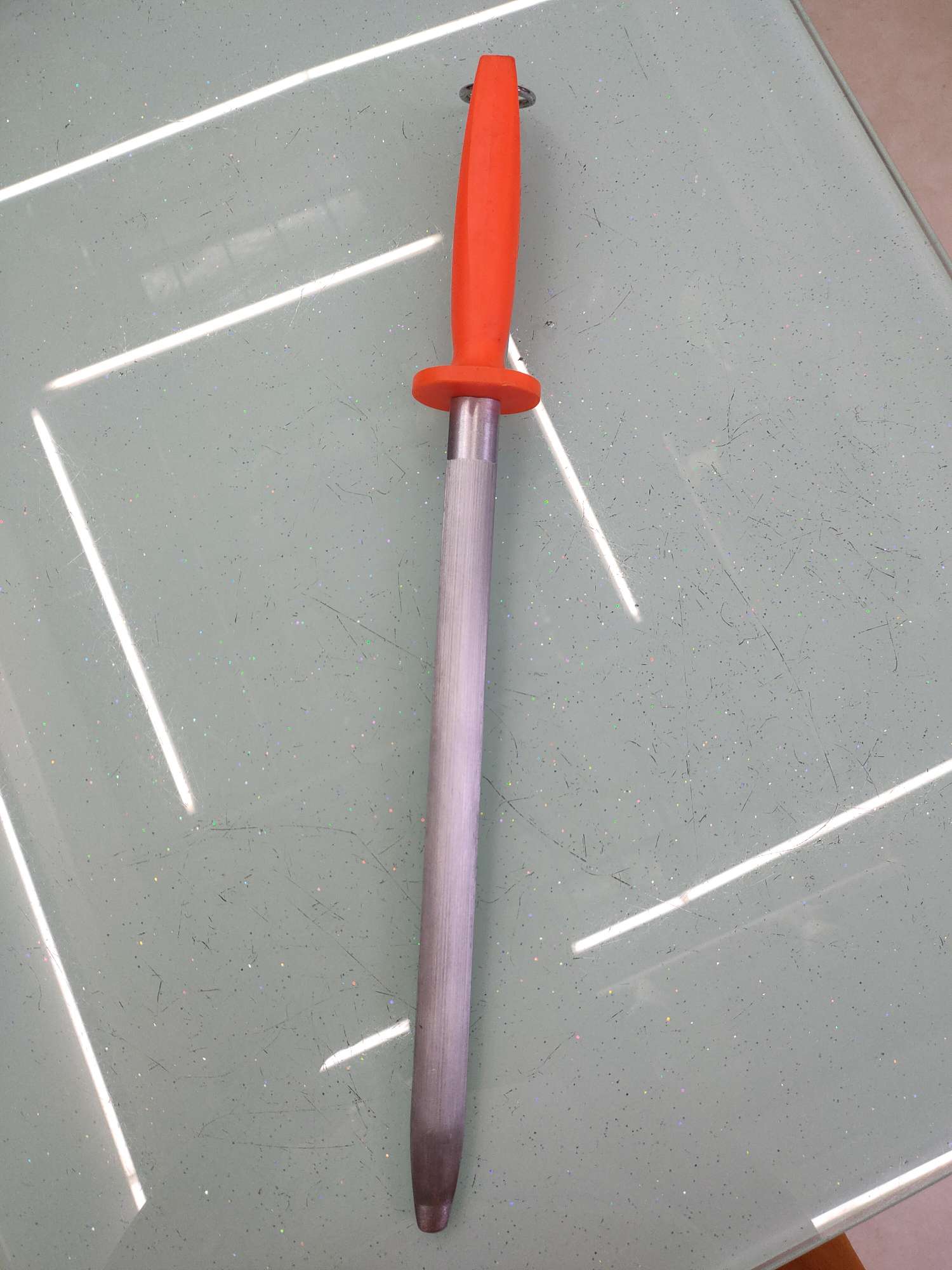 Sharpen knife stick with red handle thumbnail