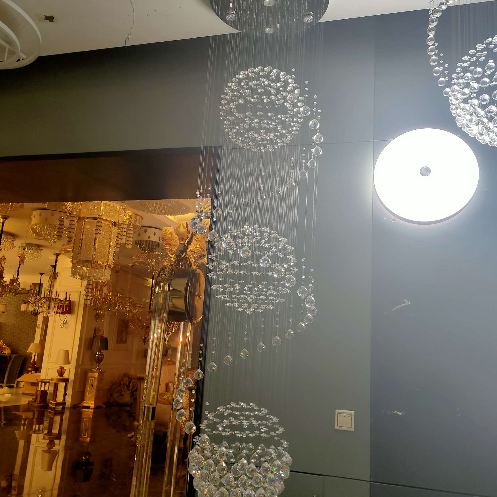欧式北欧全铜水晶灯具轻奢吊 灯简约现代客厅灯卧室餐厅灯水晶灯产品图