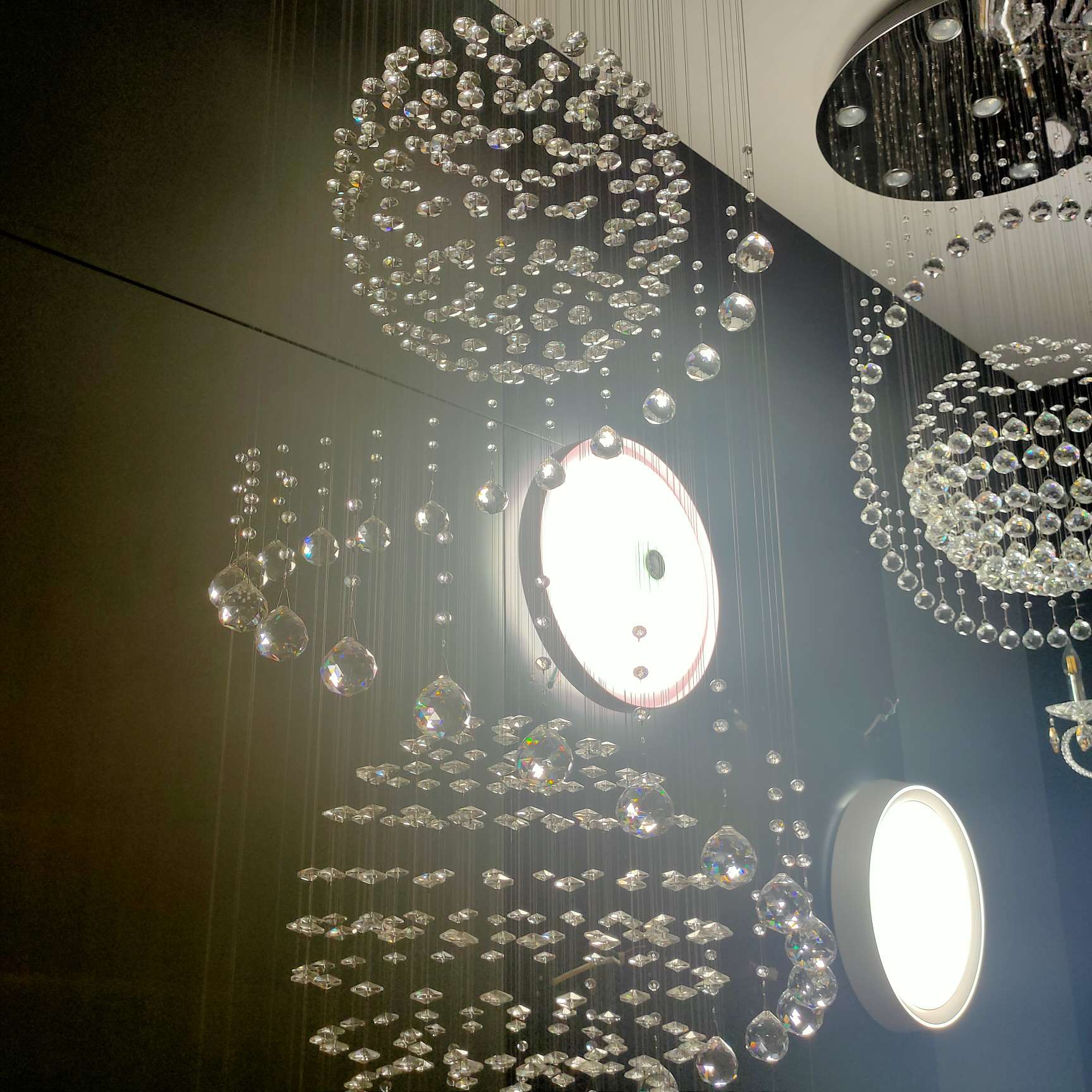 欧式北欧全铜水晶灯具轻奢吊 灯简约现代客厅灯卧室餐厅灯水晶灯白底实物图