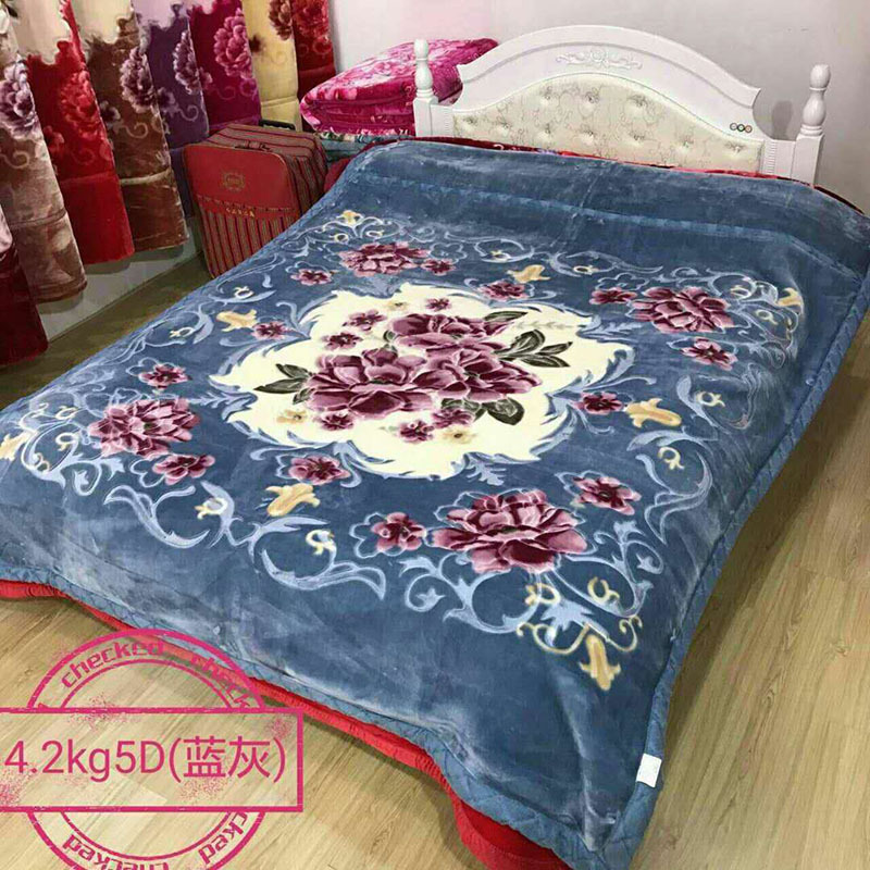 床上用品5D超柔拉舍尔毛毯双层长毛毯冬季加厚保暖现代盖毯详情图7