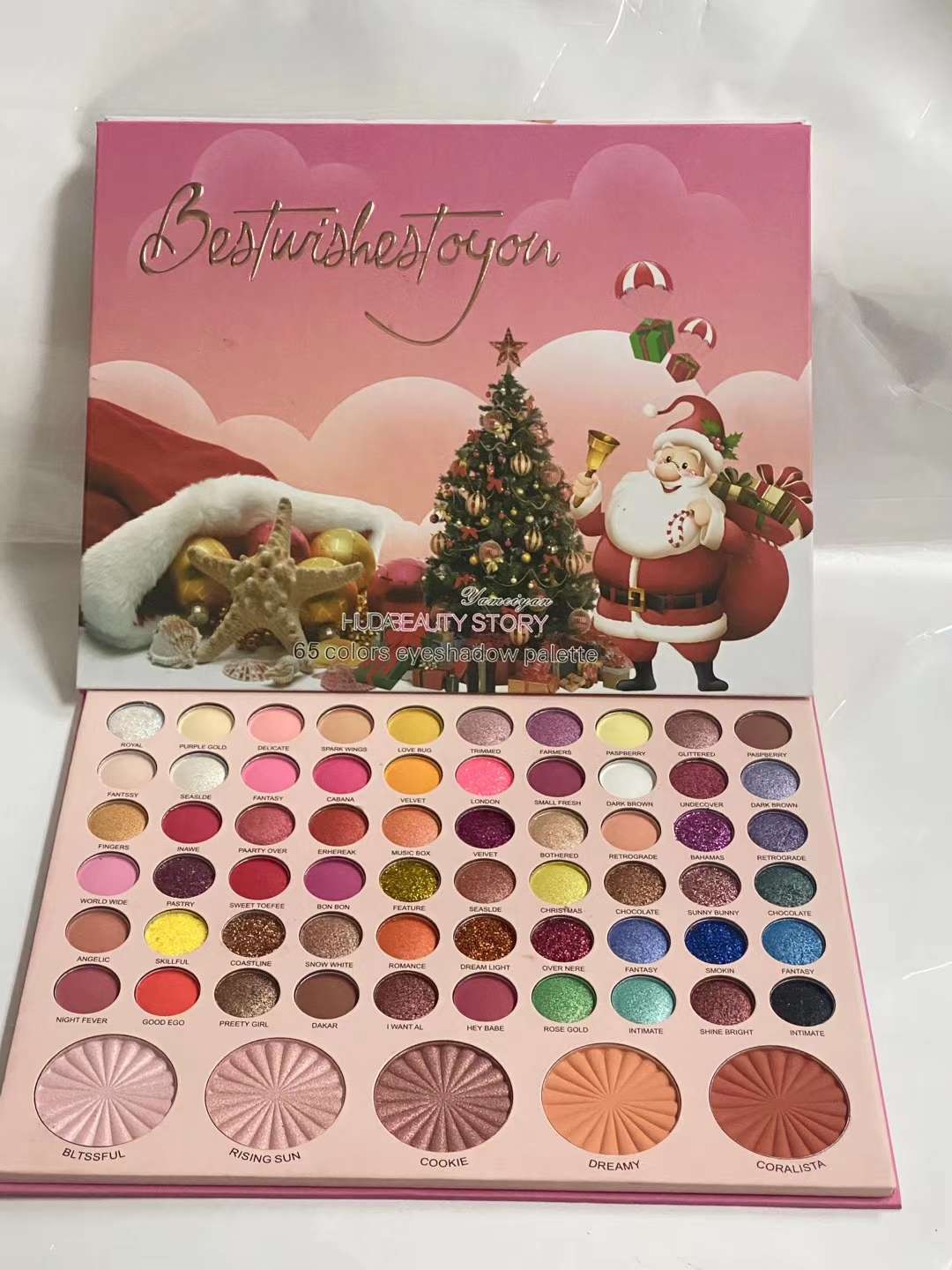 Christmas Edition Eyeshadow 56 Color Eyeshadow Tray No Fly Powder Lasting Easy Color Fashion All-In-One Eyeshadow Item Picture