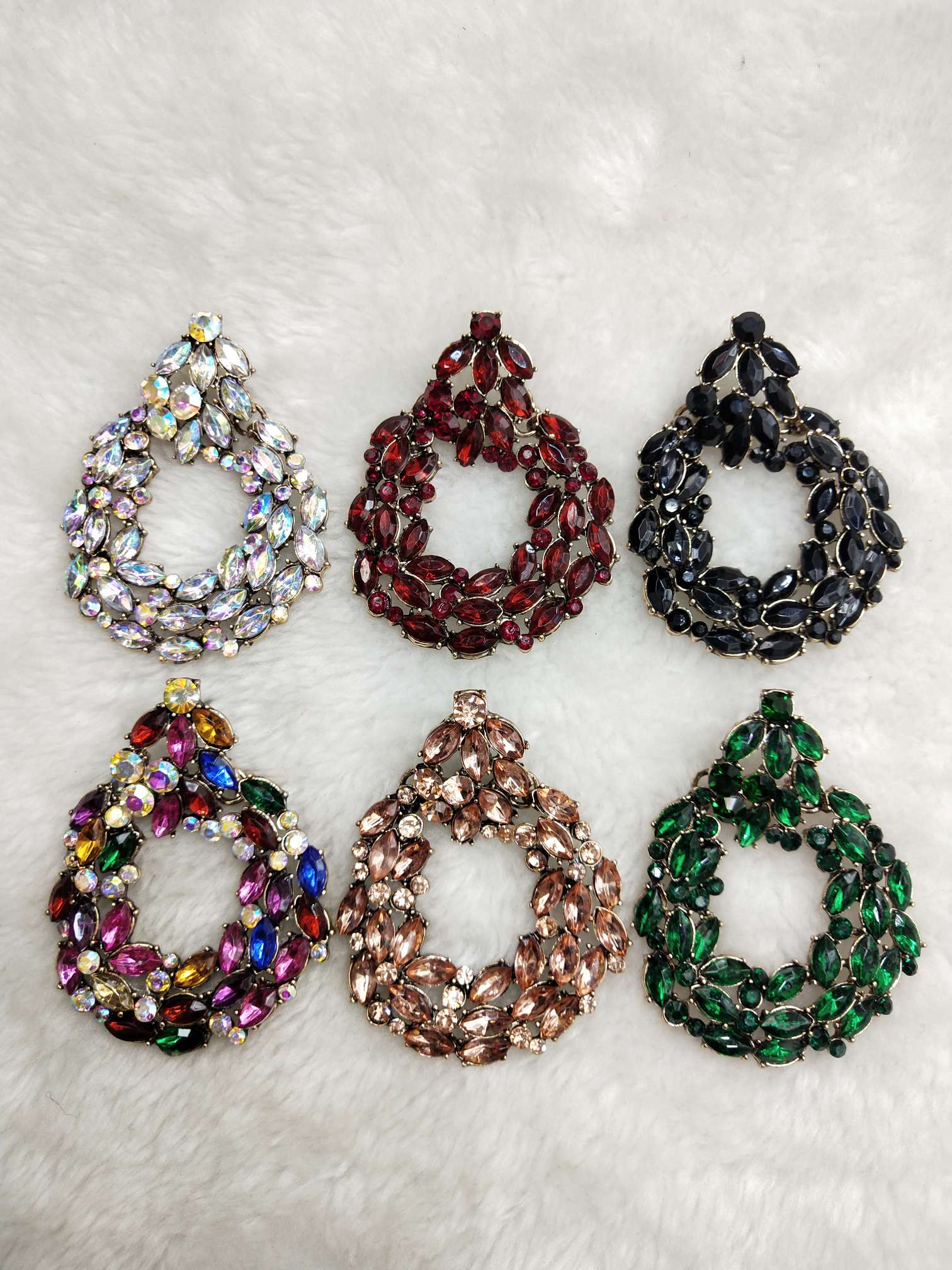 Euramerican exaggerative dot gets double layer earring temperament fashionable individual character earring