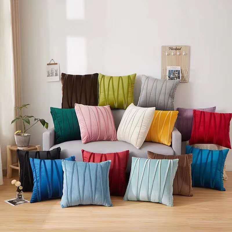 High-End Simple Color Cushion Cover details Picture