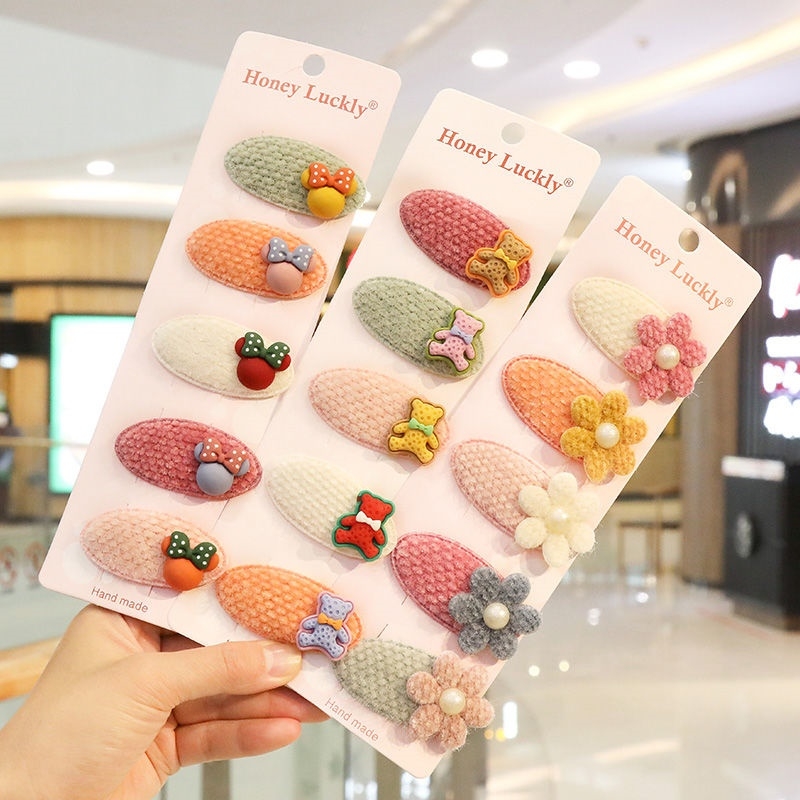 Children's hair clips, bb clips, hair clips, baby headwear, little girl's plush, broken hair, bangs clips, Korean princess girl clippers