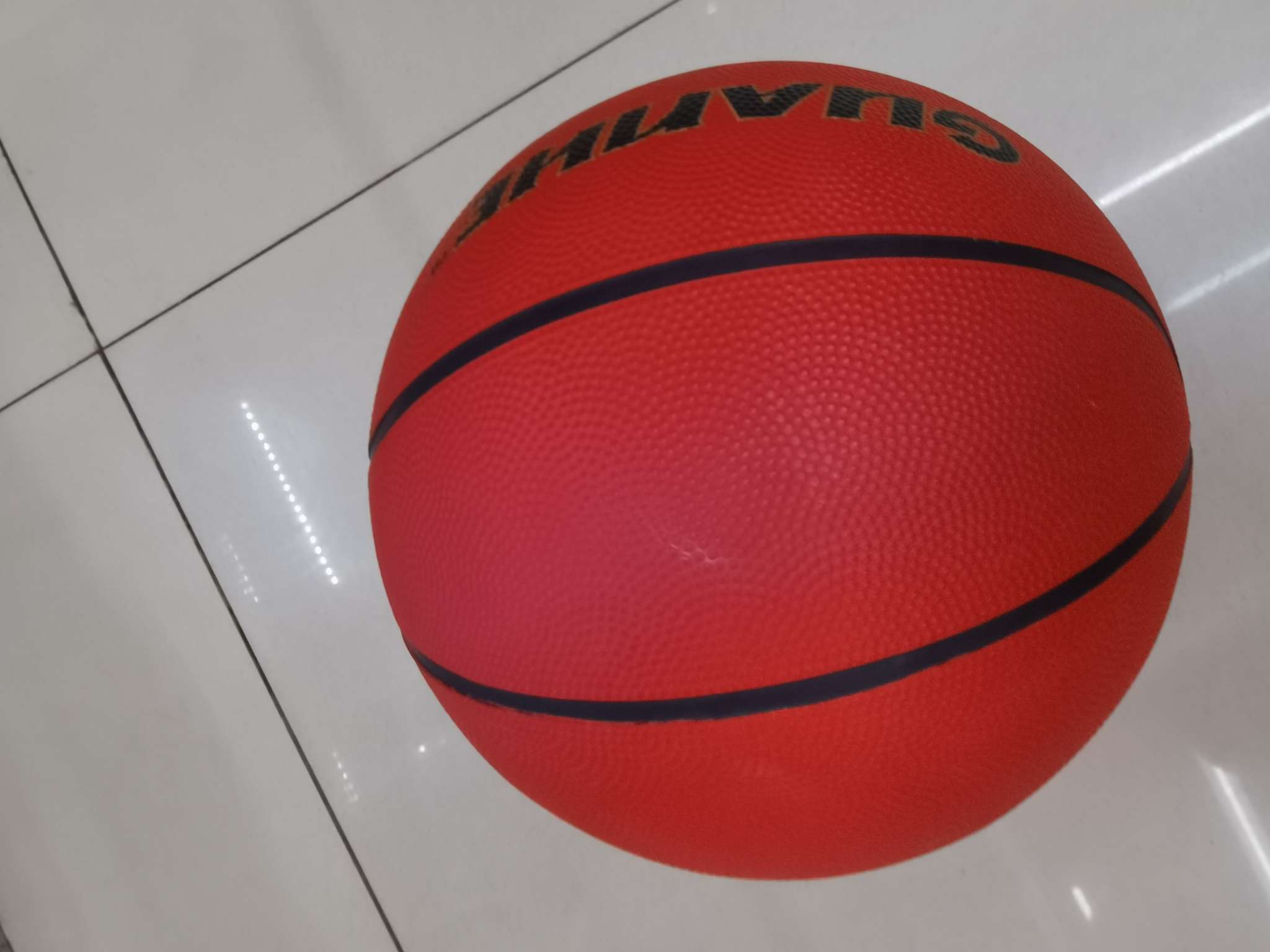 No. 7 rubber orange basketball thumbnail