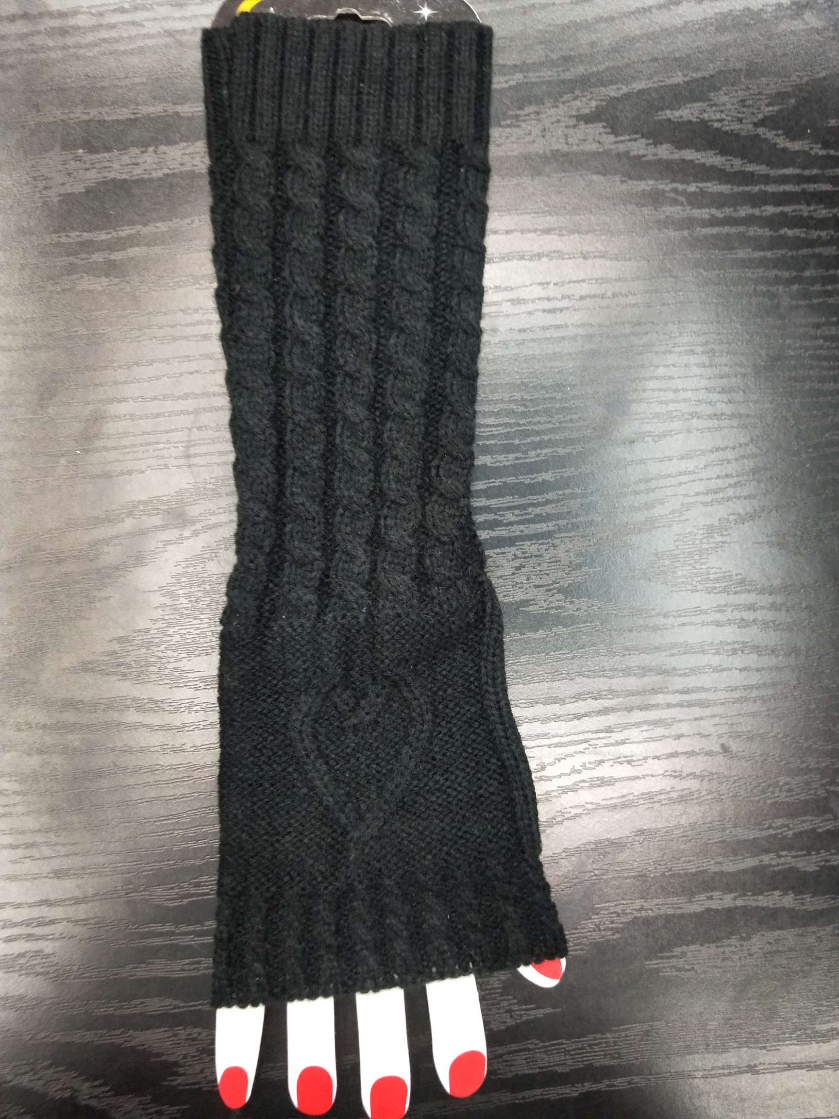 Autumn and winter knitted heart-shaped gloves