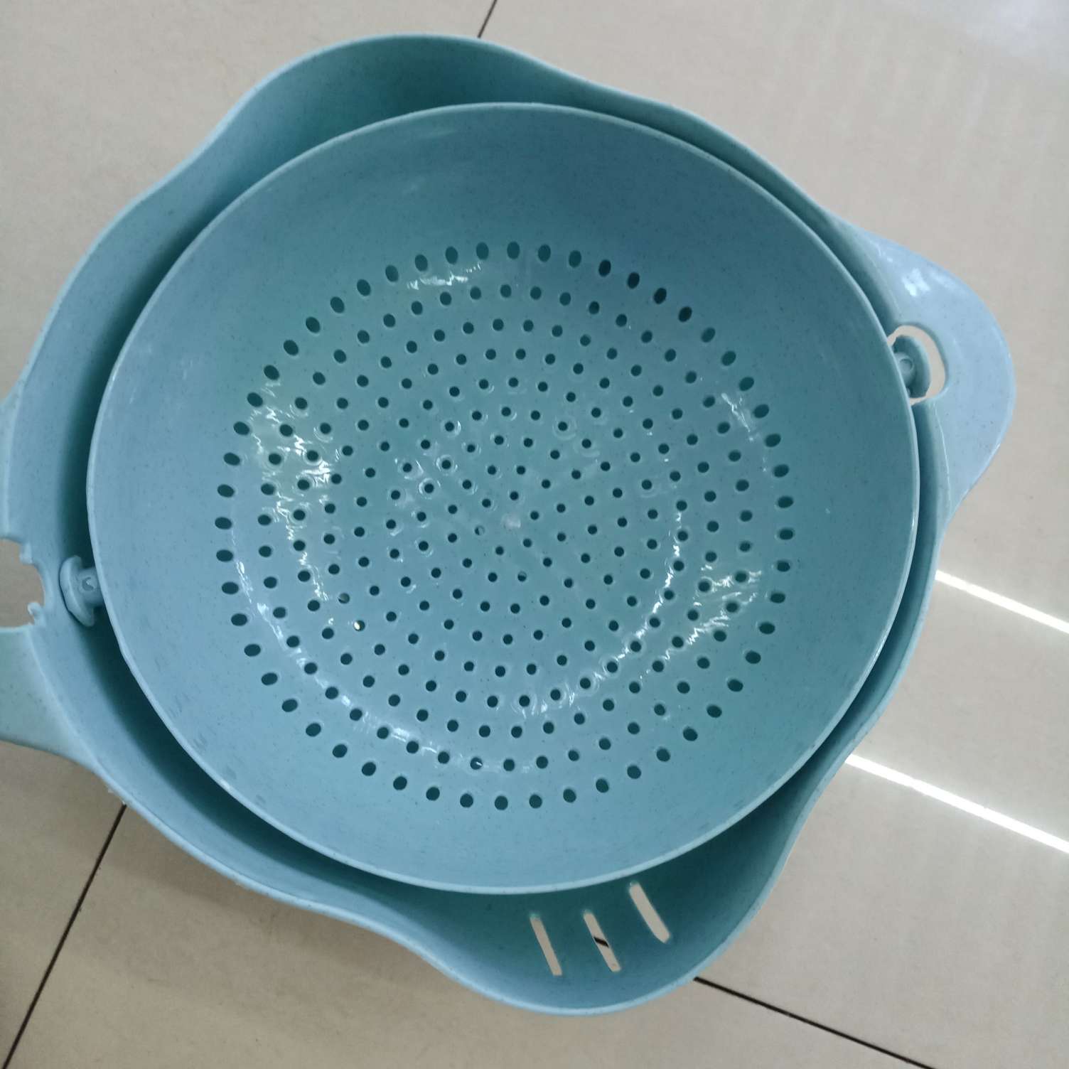 洗菜盆套装新款淘米箩双层旋转箩产品图