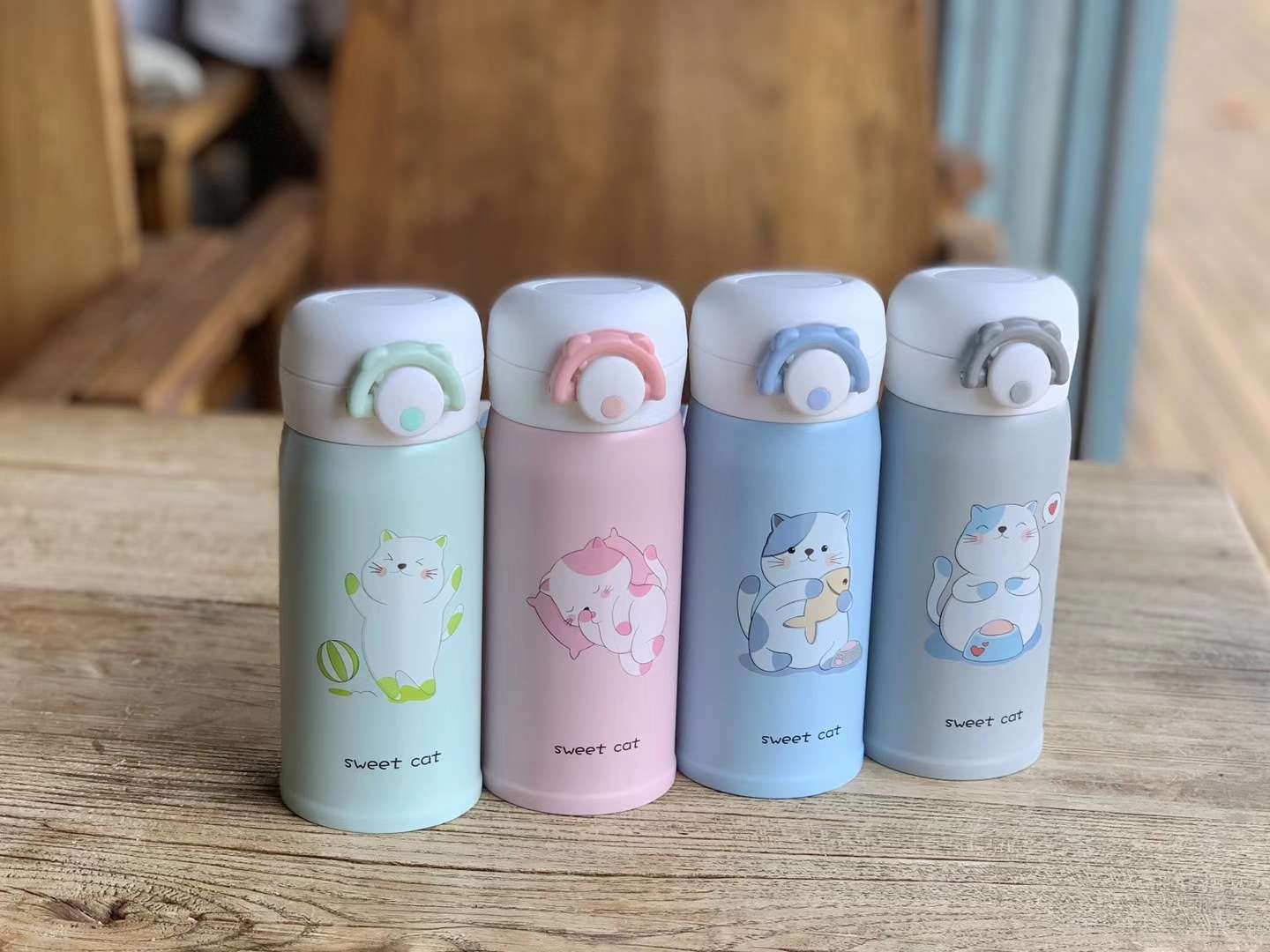 Ycbw-071 350ML small Cute Panda head bounce cup pure 304 stainless steel inner vacuum flask thumbnail