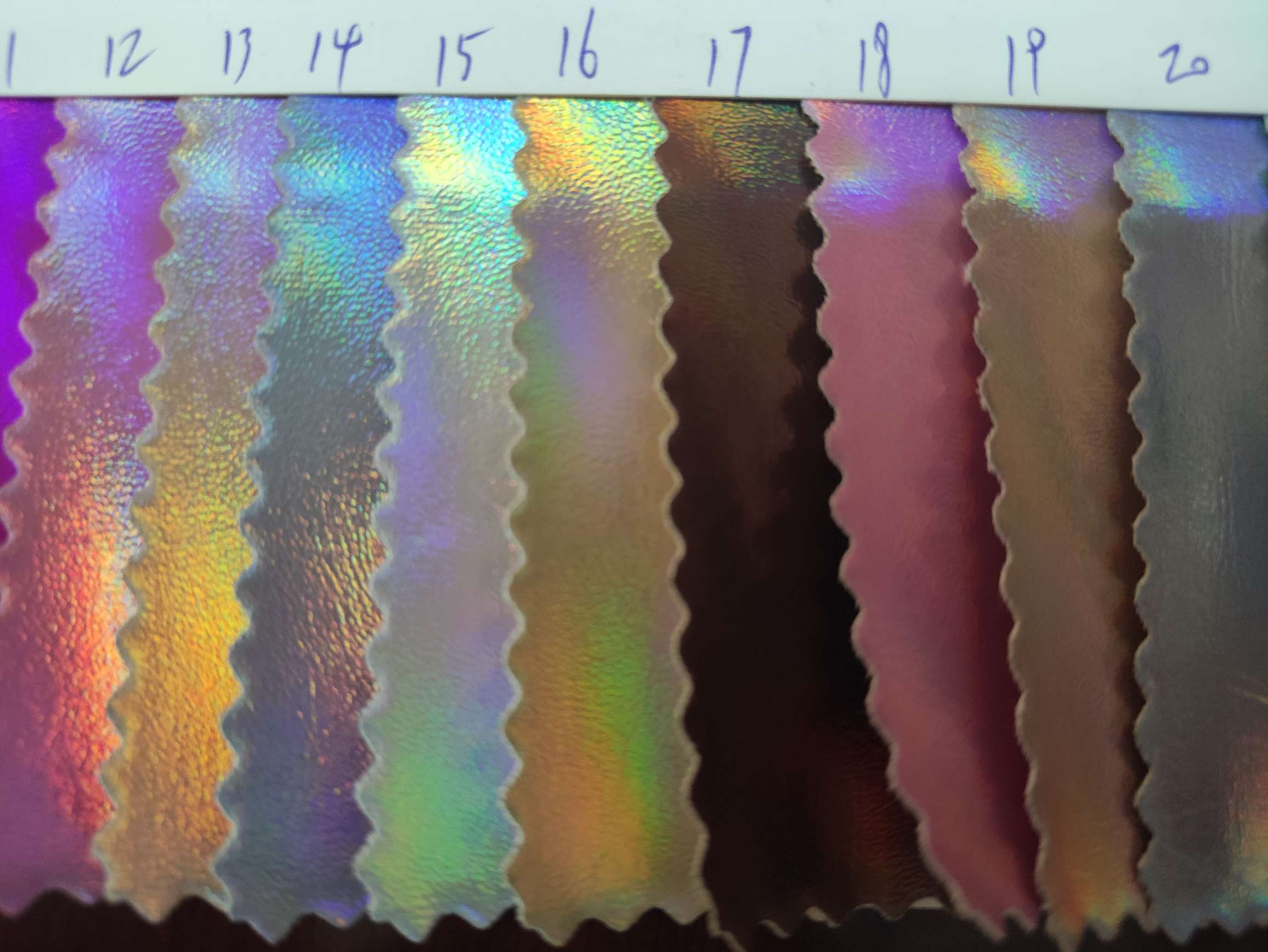 Laser film in large stock, high, medium and low grade leather fabric factory direct sales, hot-selling new styles Specification image