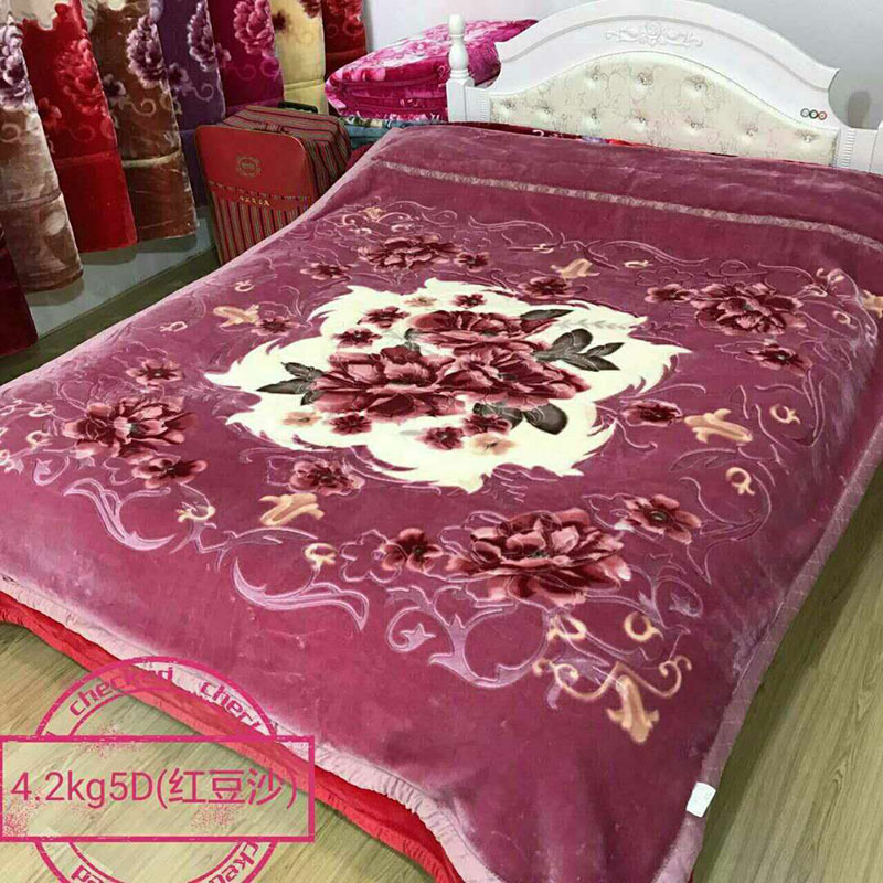 床上用品5D超柔拉舍尔毛毯双层长毛毯冬季加厚保暖现代盖毯详情图9