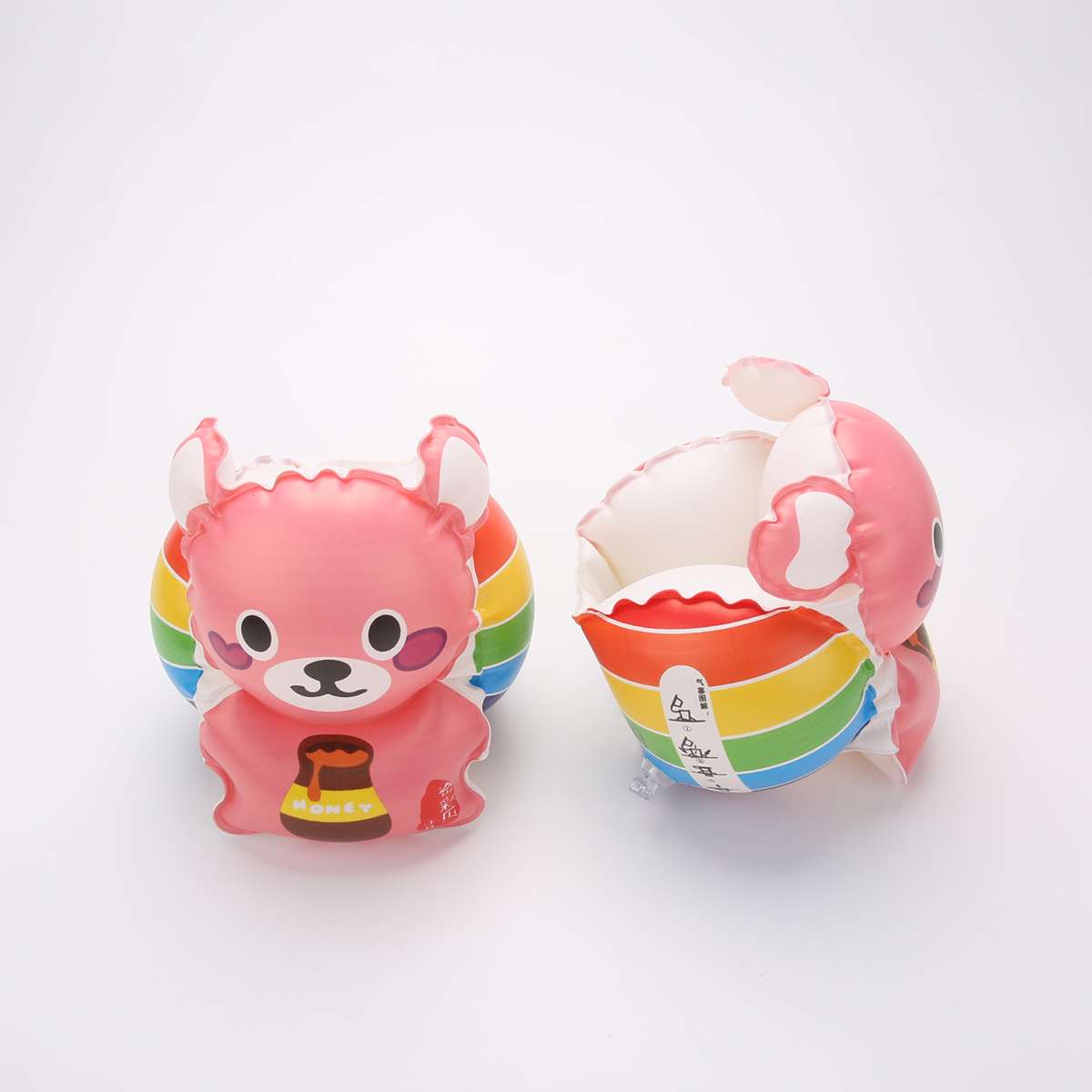 奇彩贝卡通手臂圈 小粉熊白底实物图