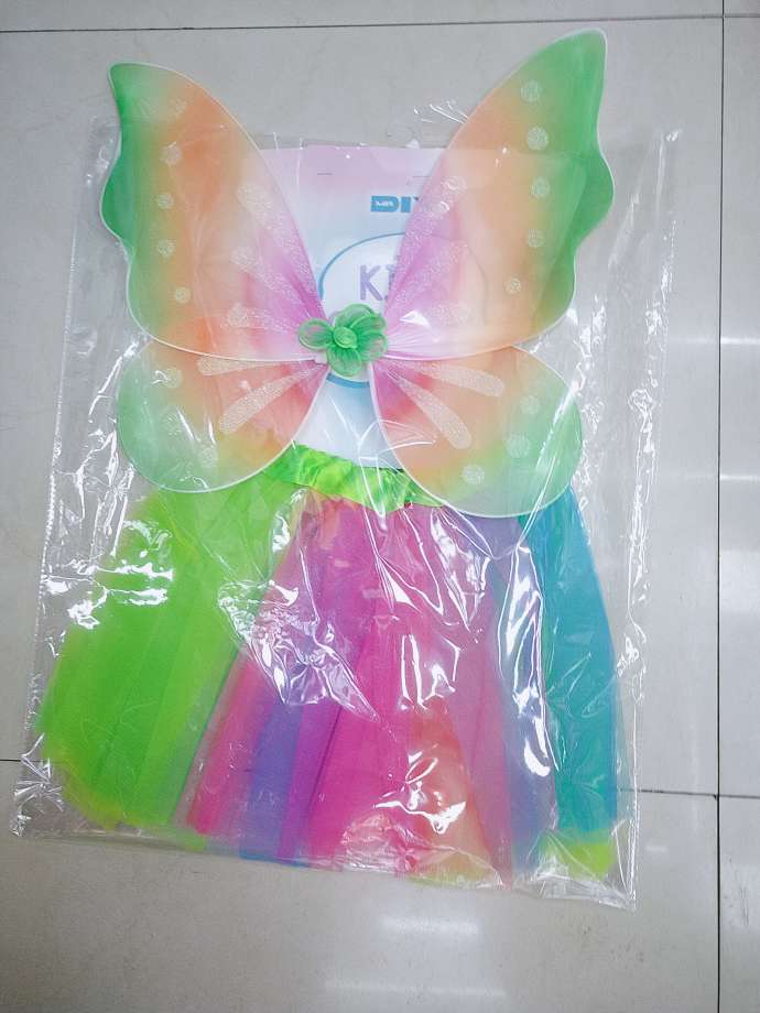 Two-piece set of colorful butterfly wings