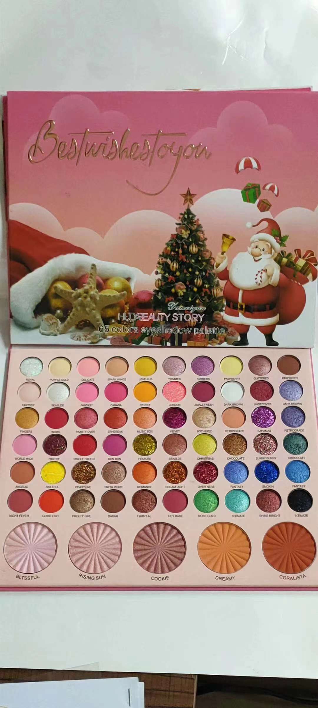 Christmas Edition Eyeshadow 56 Color Eyeshadow Tray No Fly Powder Lasting Easy Color Fashion All-In-One Eyeshadow undefined