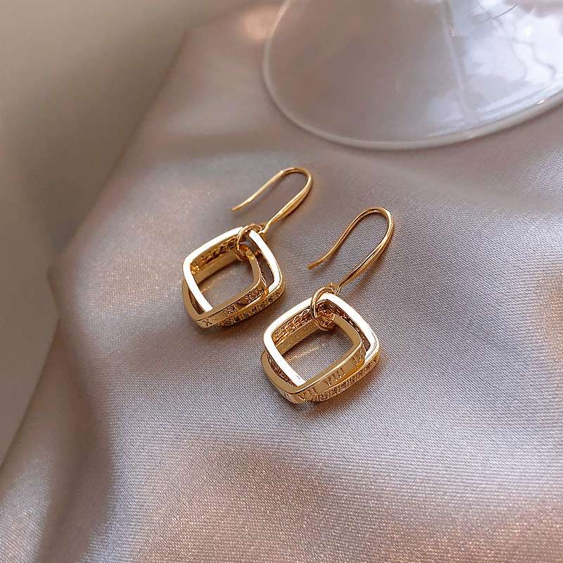 钛钢古巴链合金套链高级感长款气质耳饰耳钉女镀18K金耳坠2020新款潮项坠图