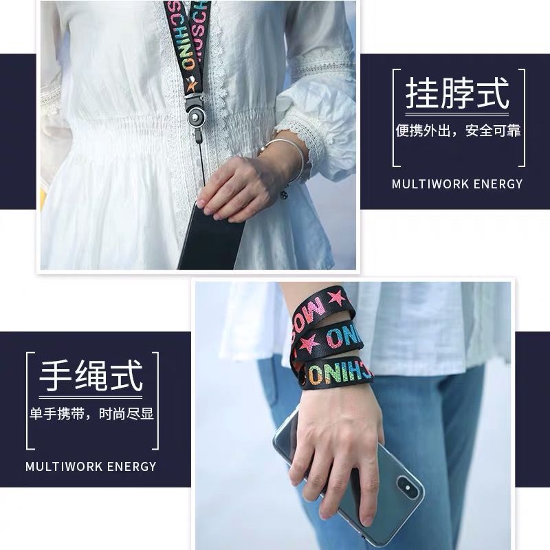 oppo long and short mobile phone lanyards for men and women, trendy, personalized, broadband, fashionable and cute cartoon pendants details Picture
