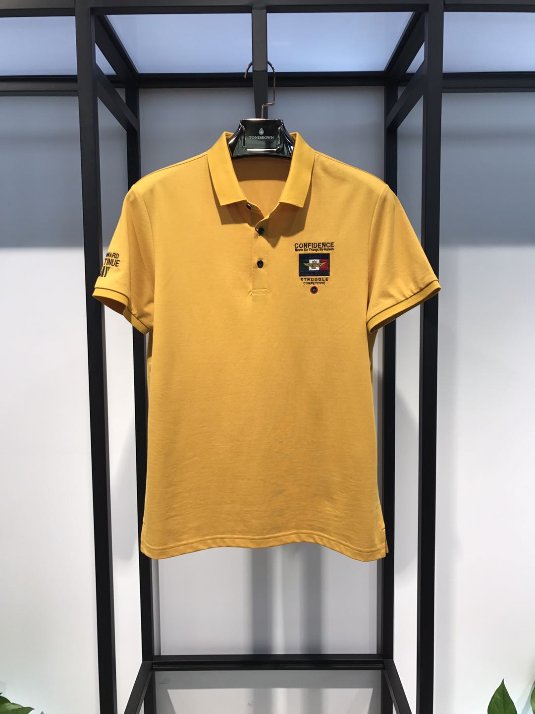 Summer men's short-sleeved T-shirt, lapel loose base polo shirt, half-sleeved ins trendy and versatile men's T-shirt top c