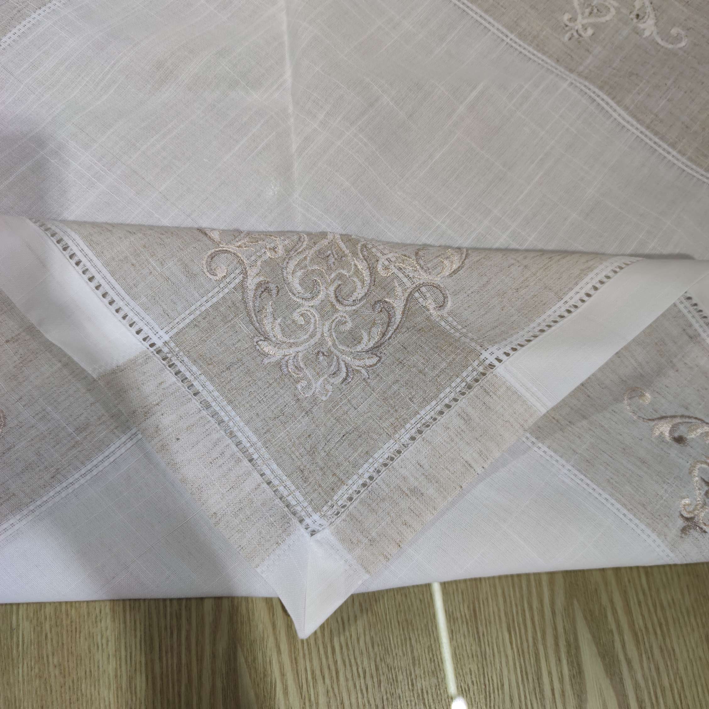 【S.G.R】2020新款桌布桌旗抱枕工艺布艺白色简约细节图