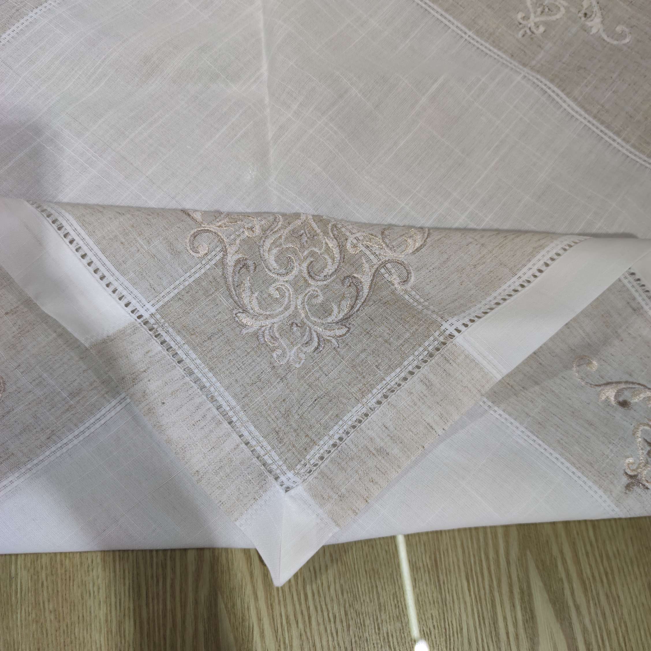 【S.G.R】2020 new tablecloth, table flag, throw pillow, white and simple fabric craftsmanship Specification image
