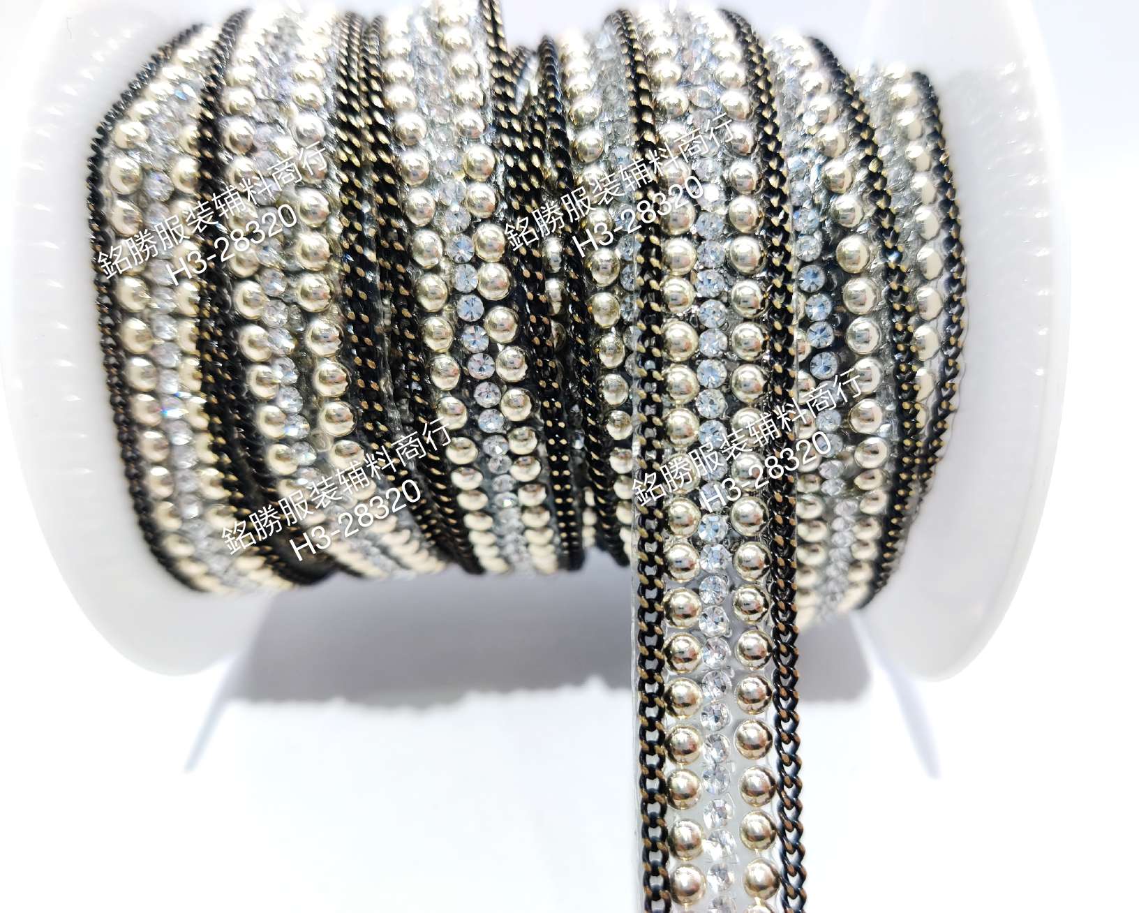 Diamond glass crystal light gold ceramic chain DIY DIY code chain