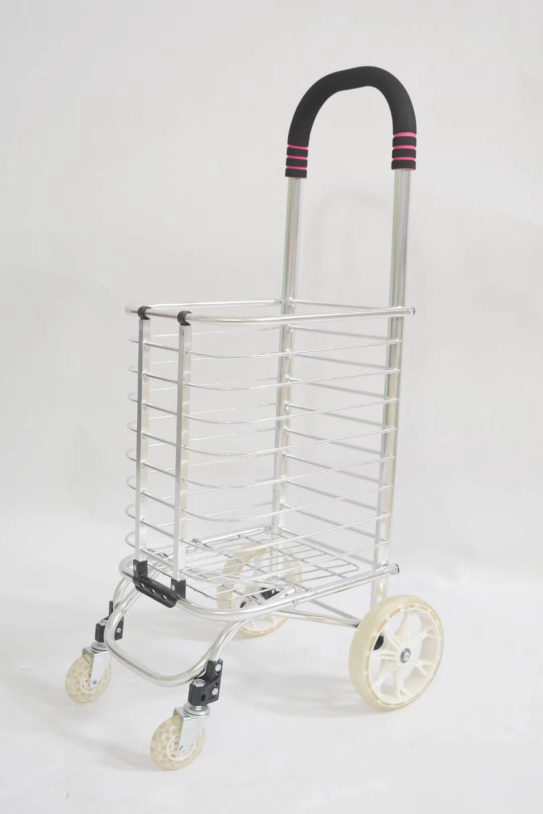 Portable aluminum cart shopping cart can be pushed flat thumbnail