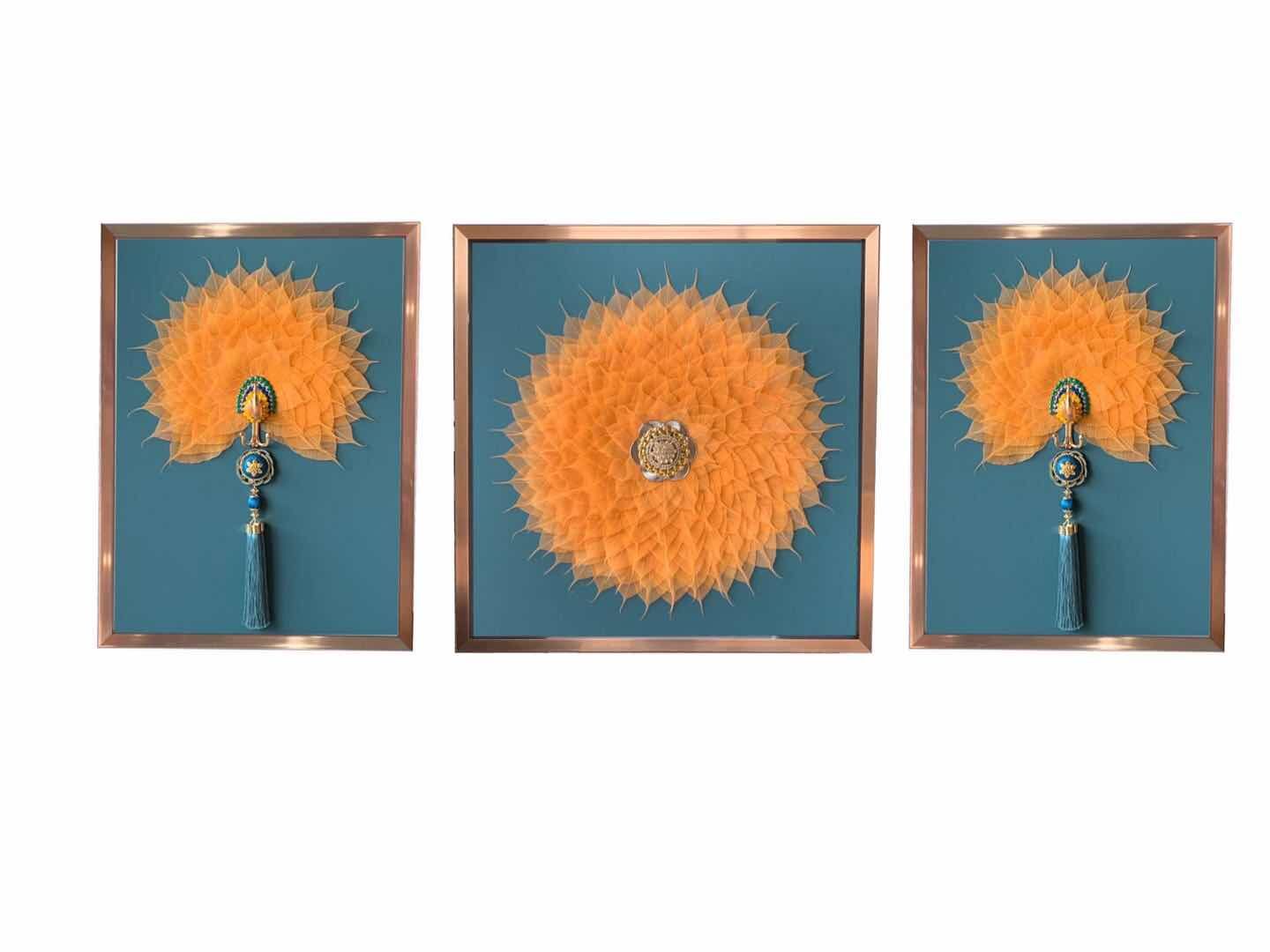 Living Room Decorative Painting Corridor Porch Murals Hotel Display Modern Abstract Painting Triplets details Picture