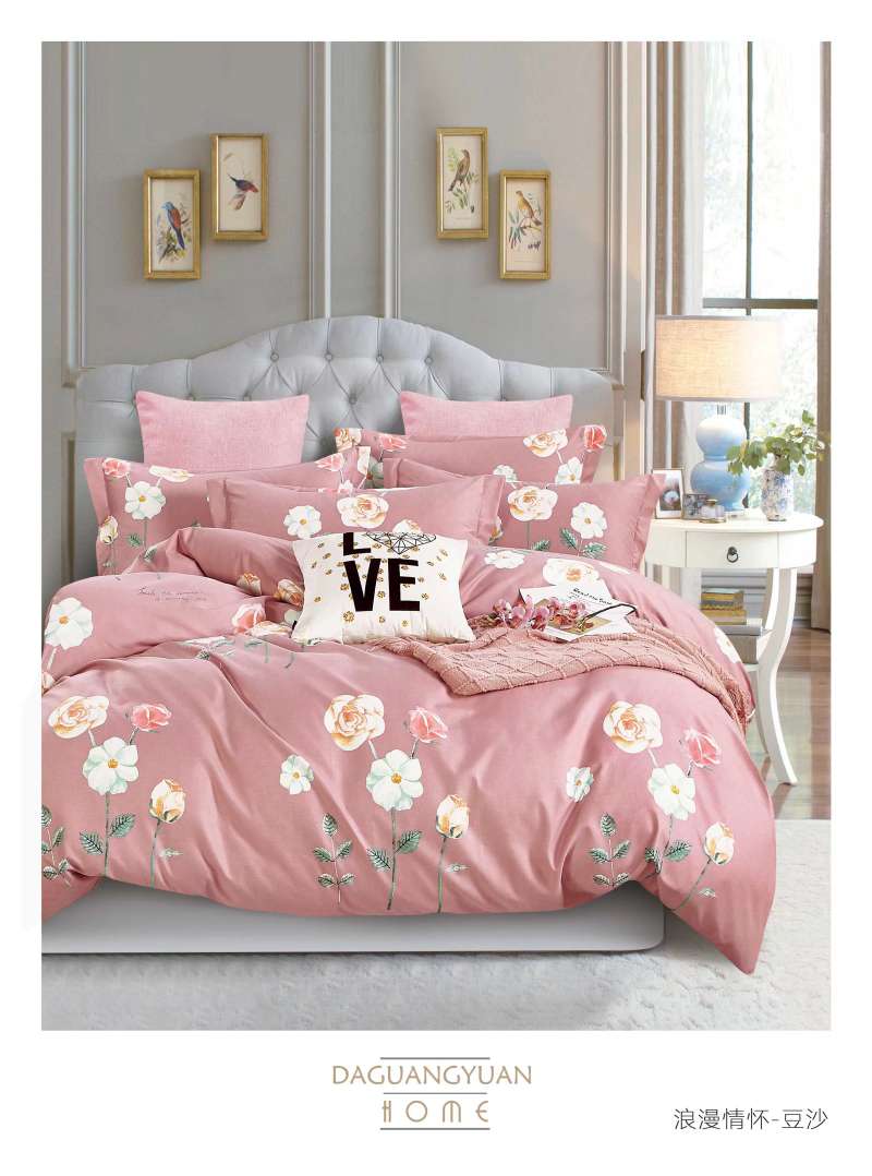 Warm skin fleece four-piece set Item Picture