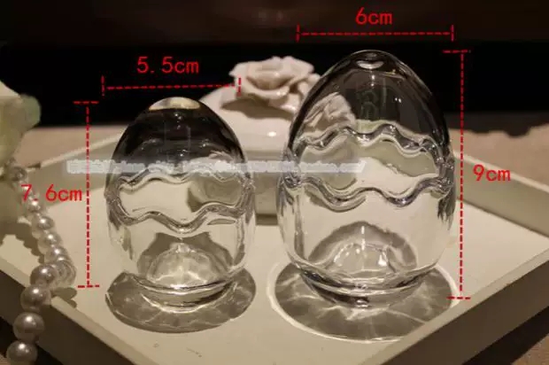 Glass egg pudding cup
