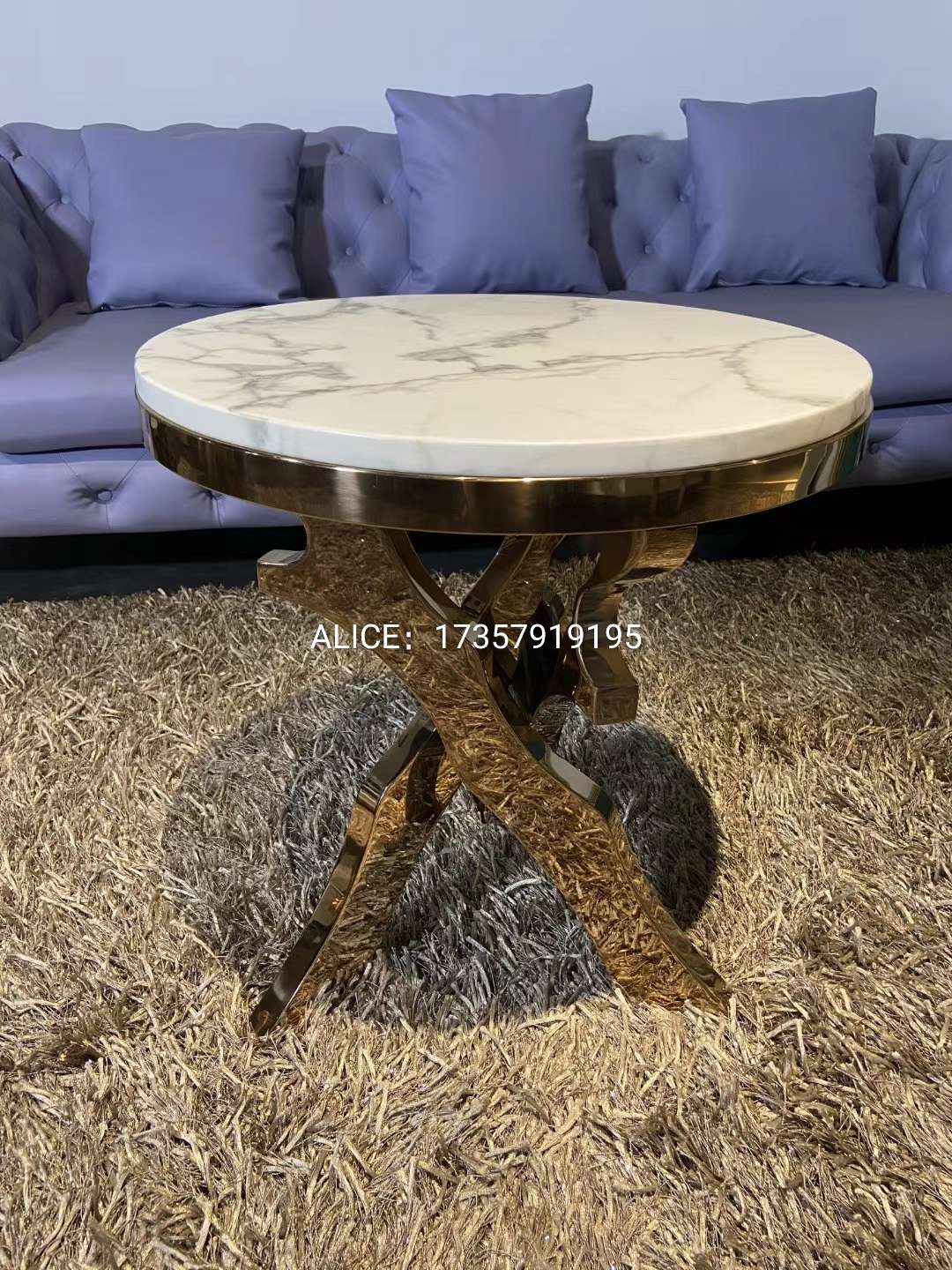 星辰大理石茶几玻璃茶几网红茶几流行轻奢茶几不锈钢茶几轻奢茶几圆桌方桌高档茶几详情图9