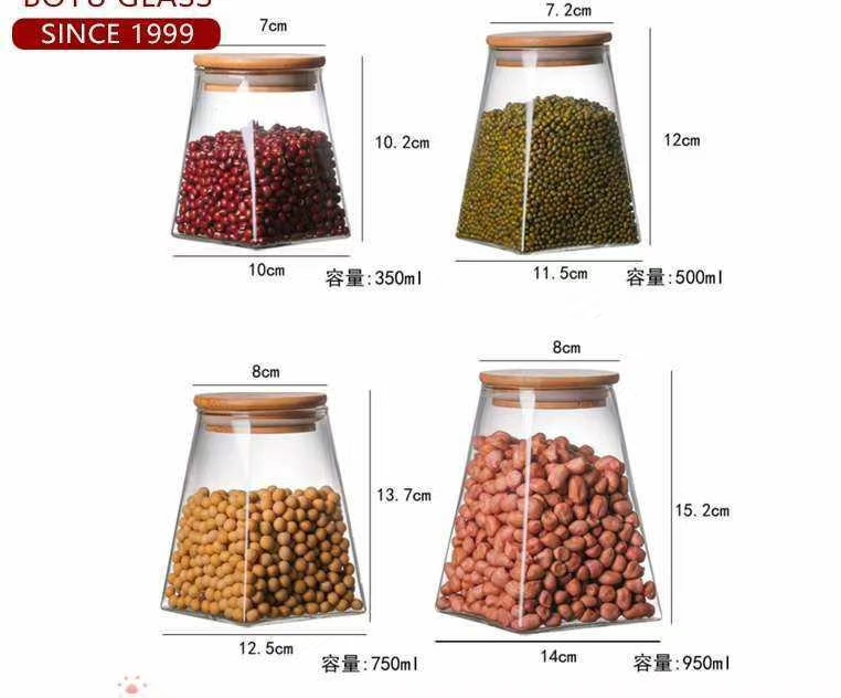 Sealed tanks, high borosilicate sealed tanks, trapezoidal sealed tanks, bamboo lid sealed tanks details Picture
