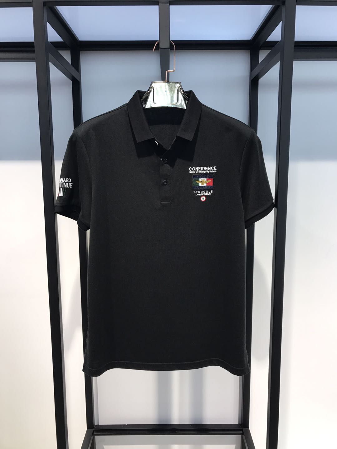Summertime men's short-sleeved T-shirts With lapels and loose-fitting bottoms for polo shirts thumbnail