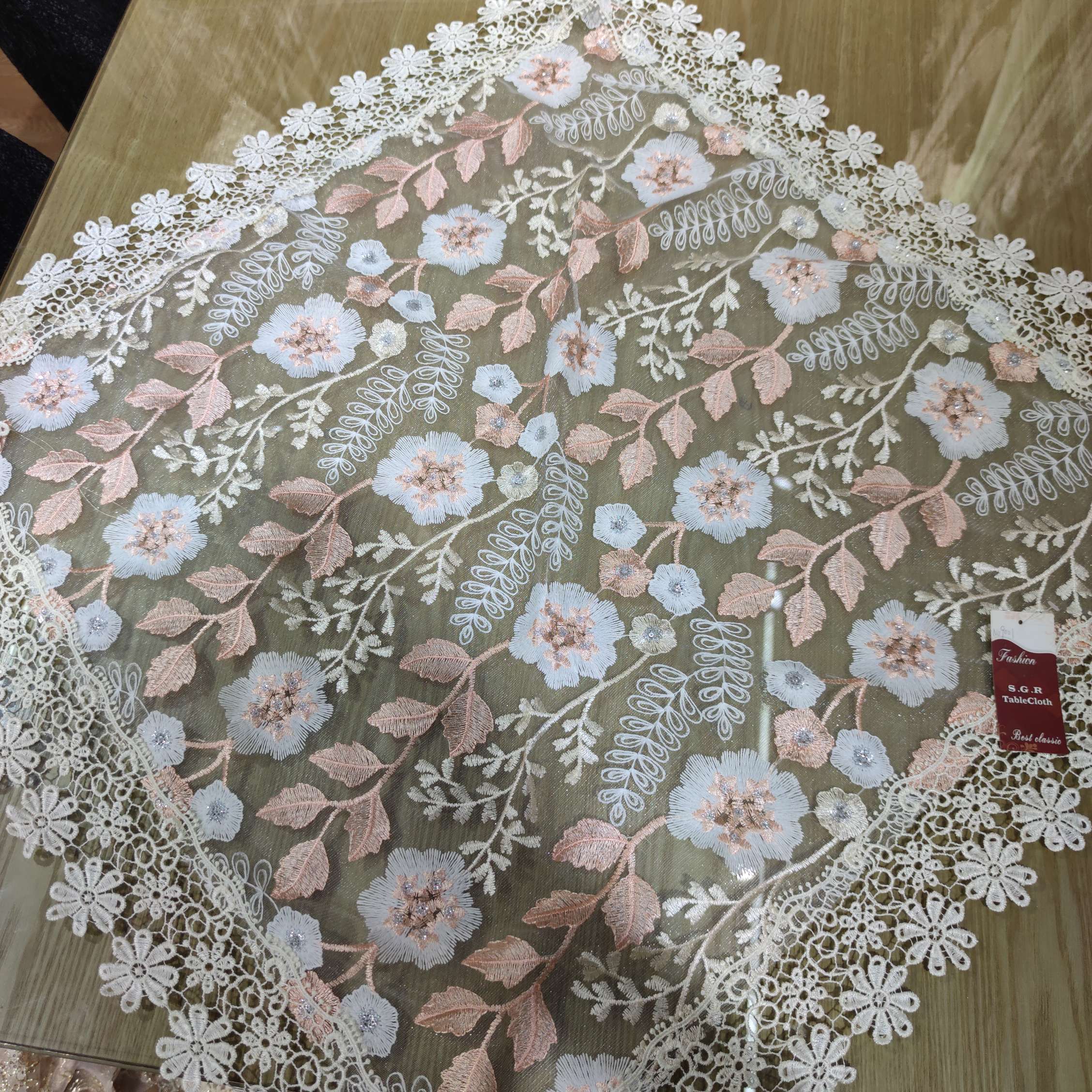【S.G.R】2020 new tablecloth table runner pillow yarn embroidered red and yellow optional table runner, pillow, plate cushion thumbnail