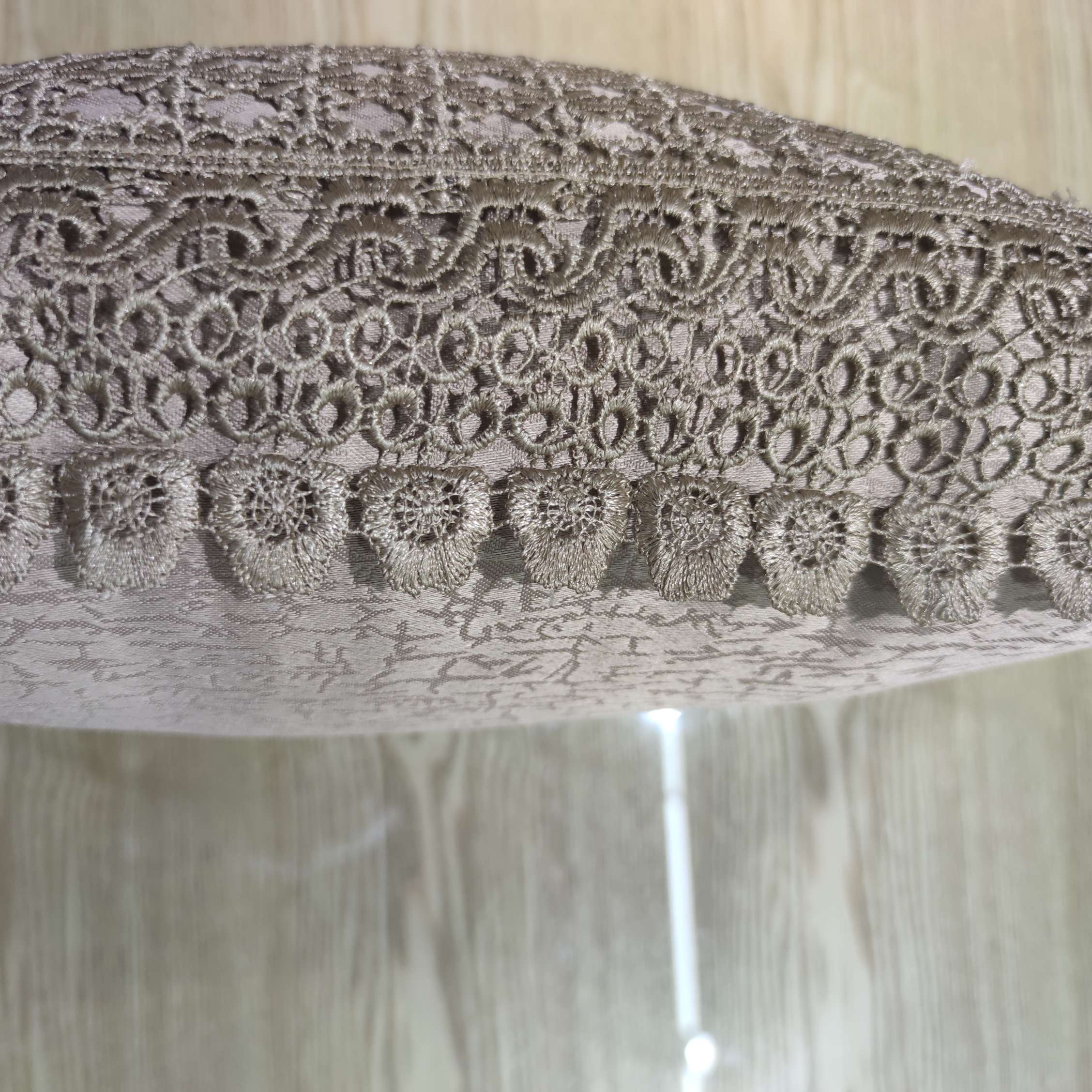 【S.G.R】2020 new tablecloth, table flag, throw pillow, craft fabric, lace, brown details Picture