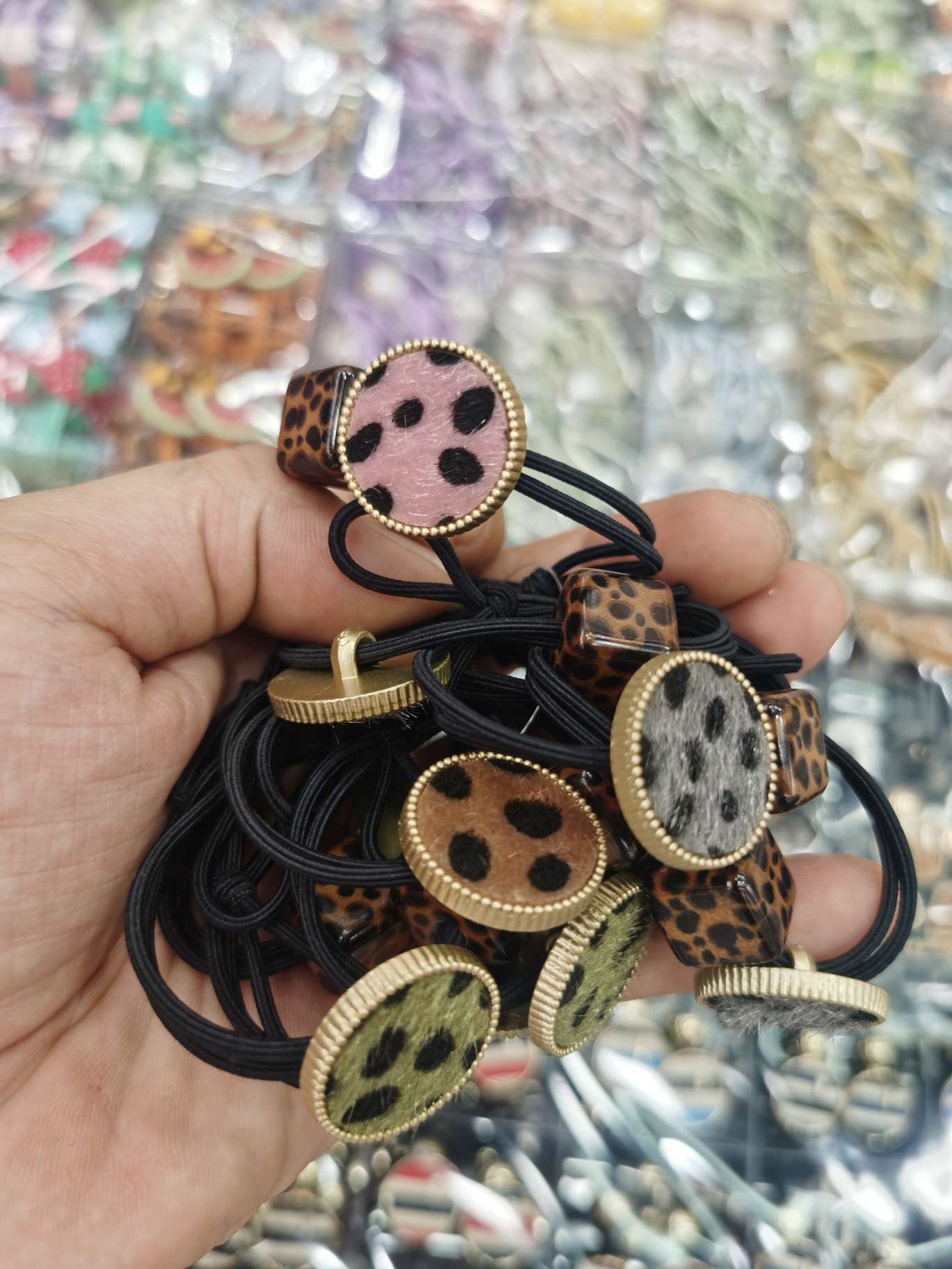 Korean version leopard print leather band