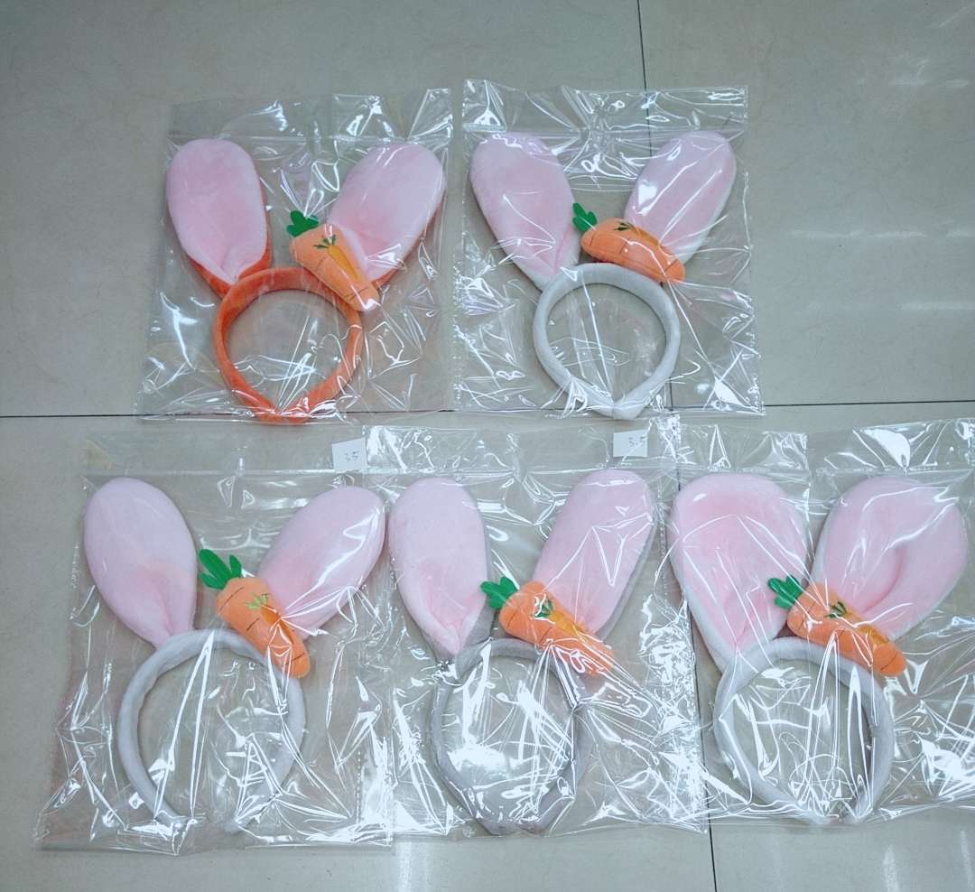 可爱兔耳朵头扣