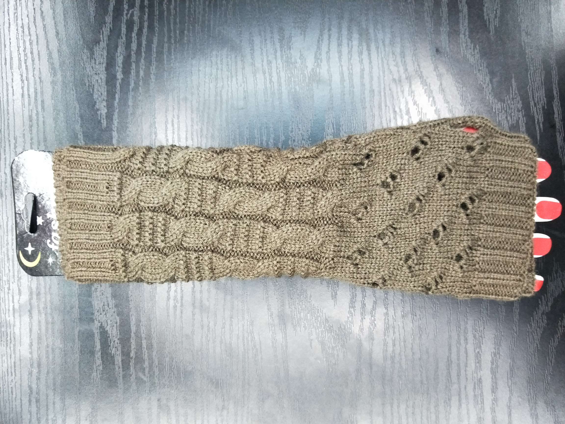 Autumn and winter knitted hollowed-out gloves Specification image