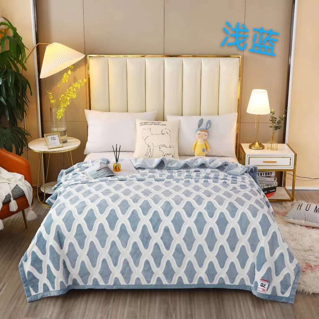 2020 Autumn/Winter New Plain Jacquard Cationic Single And Double Human Falai Fleece Blanket! Application Scenario