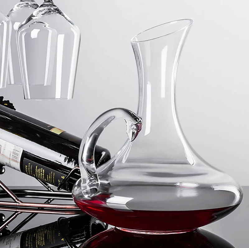 Decanter with crystal glass handle, unleaded red wine divider, red wine pot, red wine bottle, household European style undefined