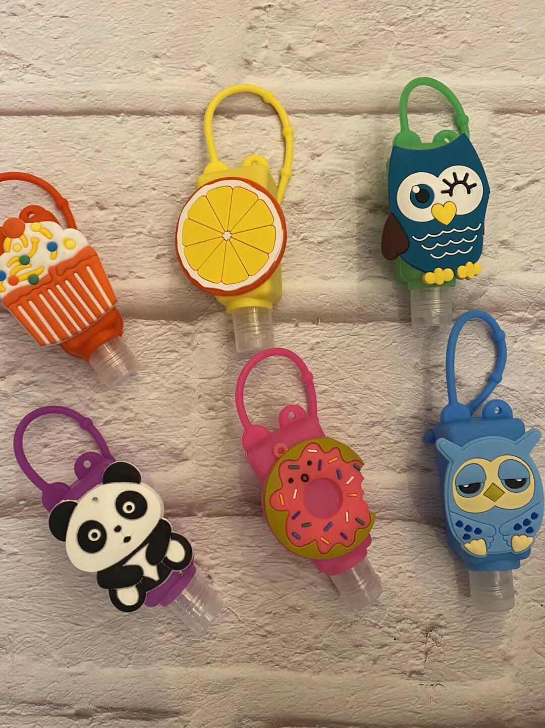 Cartoon silicone rubber hand sanitizer sleeve