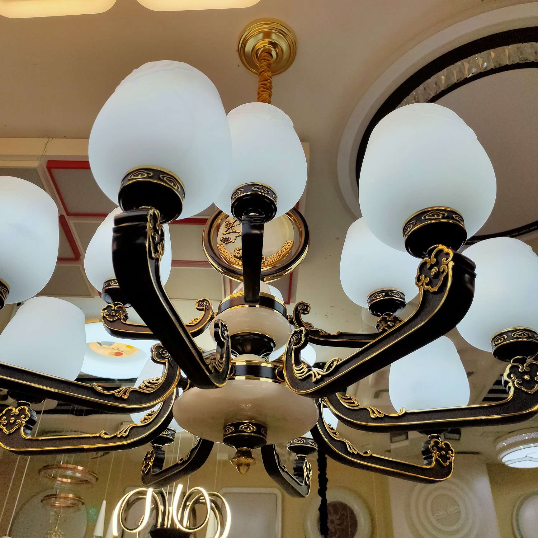 Nordic living room chandelier, simple and elegant, modern dining room lamp, elegant and light luxury, three-bedroom and two-living-room lighting package combination, bedroom lamp chandelier undefined