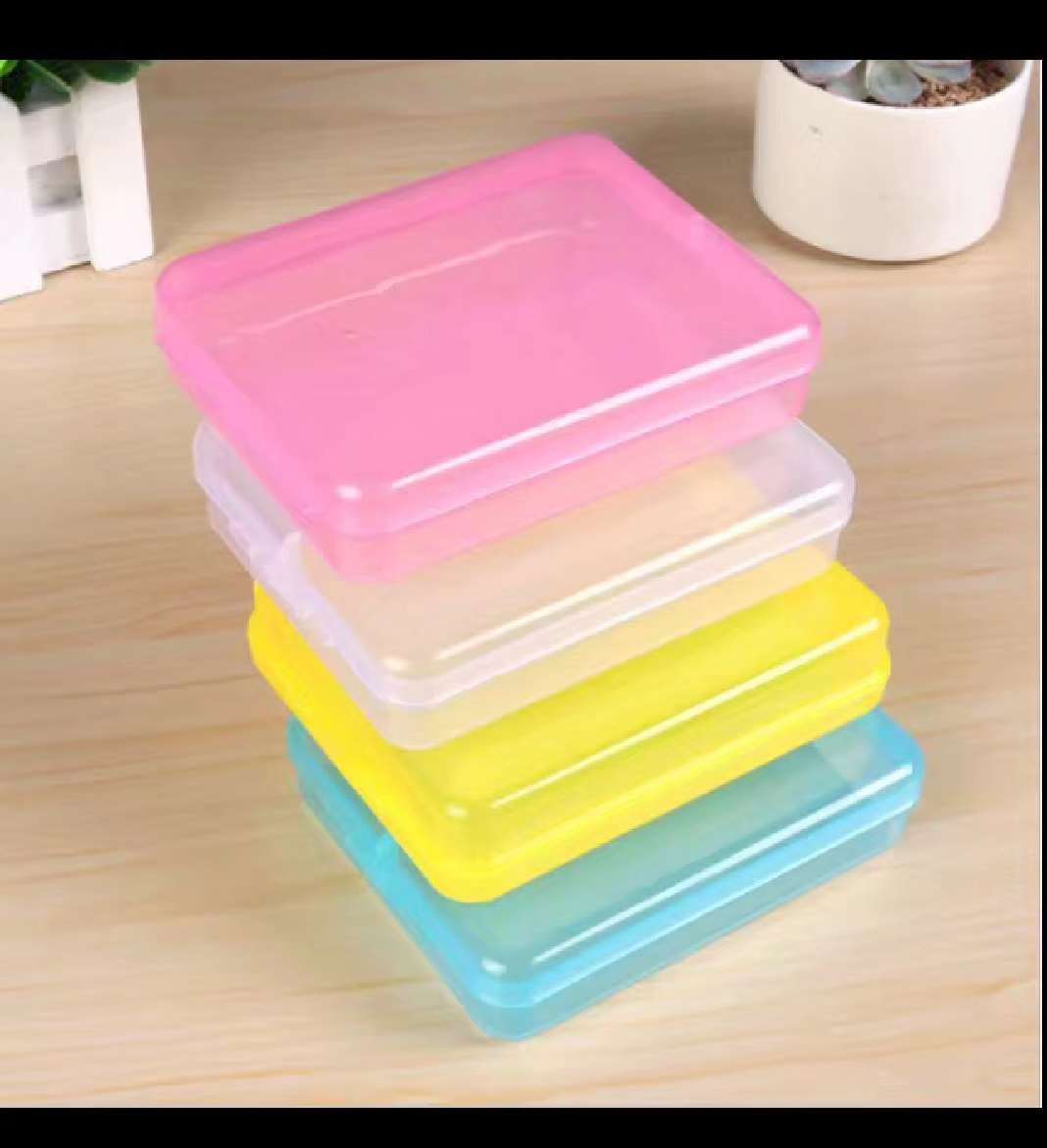 Creative candy colored plastic storage boxes on the ground selling storage boxes medicine boxes mini plastic jewelry boxes thumbnail