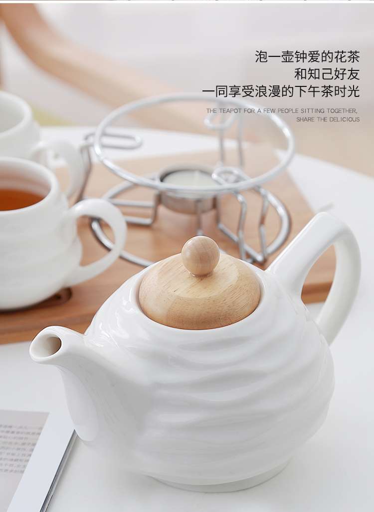 陶瓷茶壶套装简约北欧风产品图