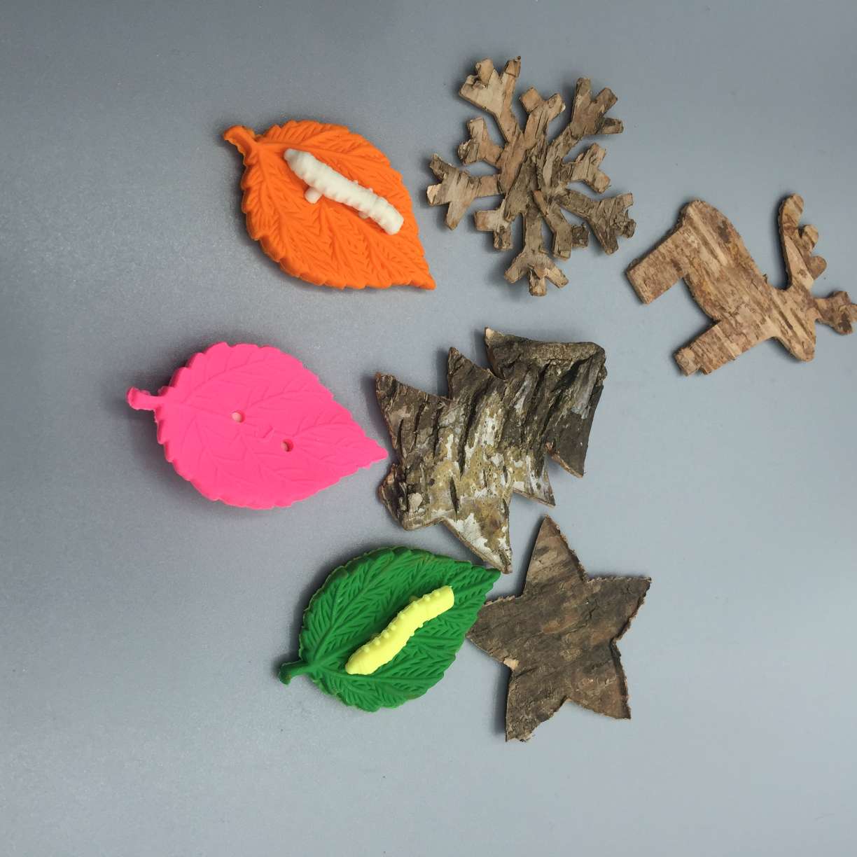Cute cartoon creative combination of silkworm baby eraser details Picture