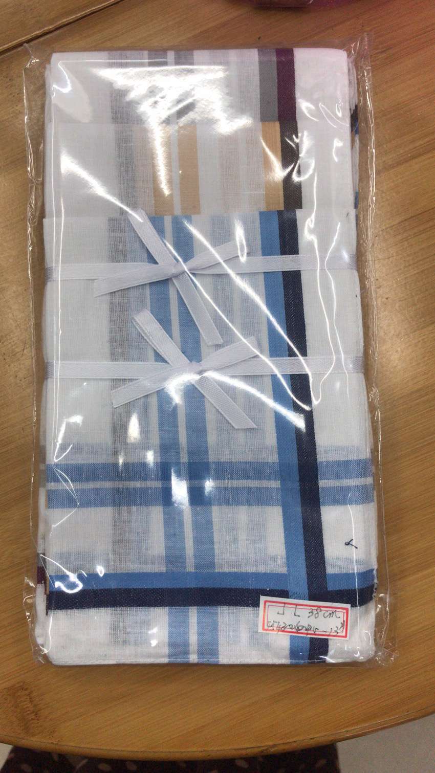 Plain striped checked handkerchief 2 thumbnail