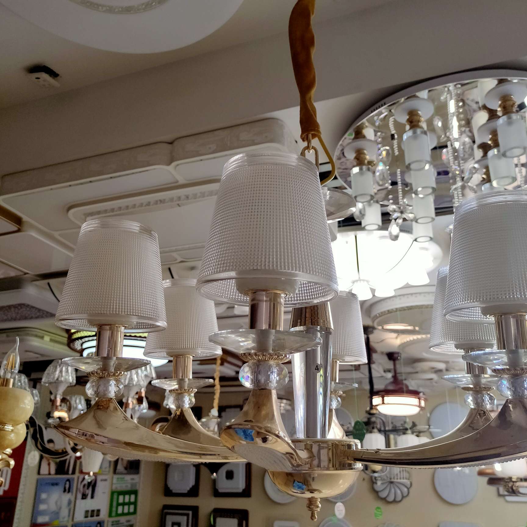 Nordic living room chandelier, simple and modern, dining room lamp, grand and light luxury, grand three-bedroom and two-living-room lighting package combination, bedroom lamp chandelier Item Picture