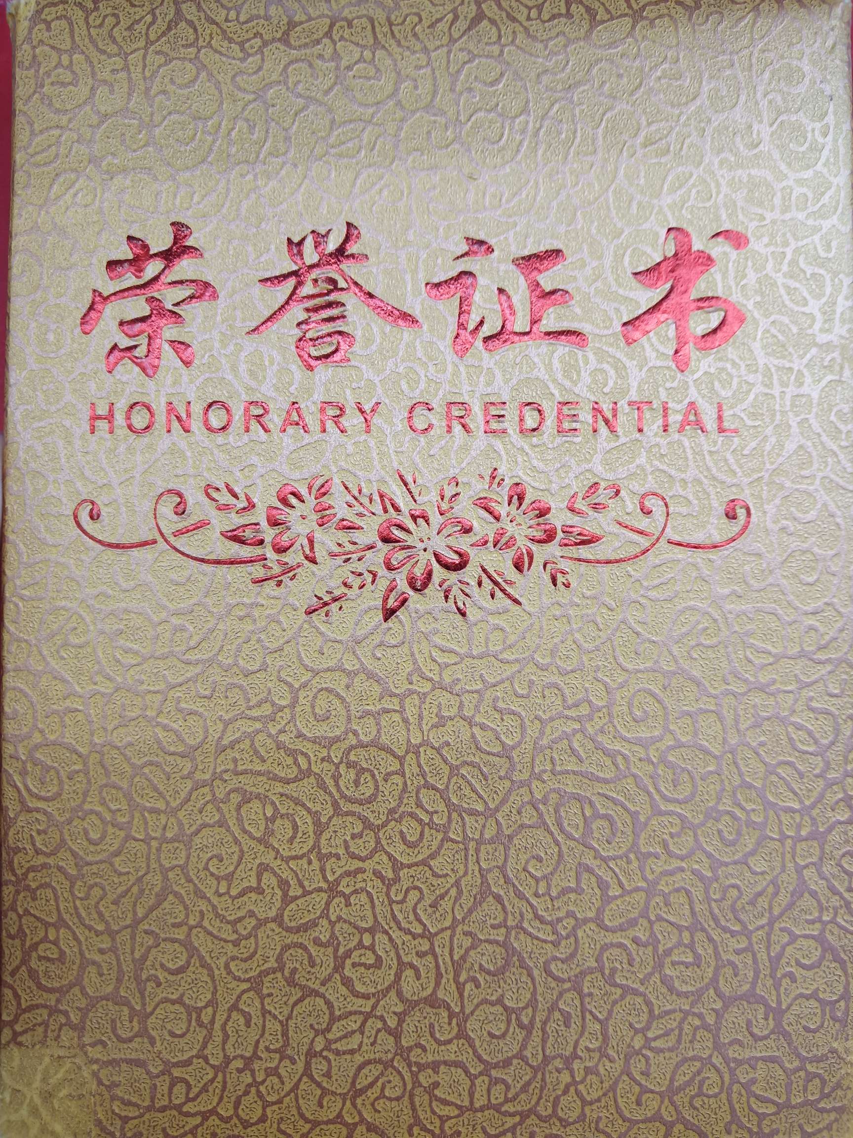 Moder certificate of Honor
